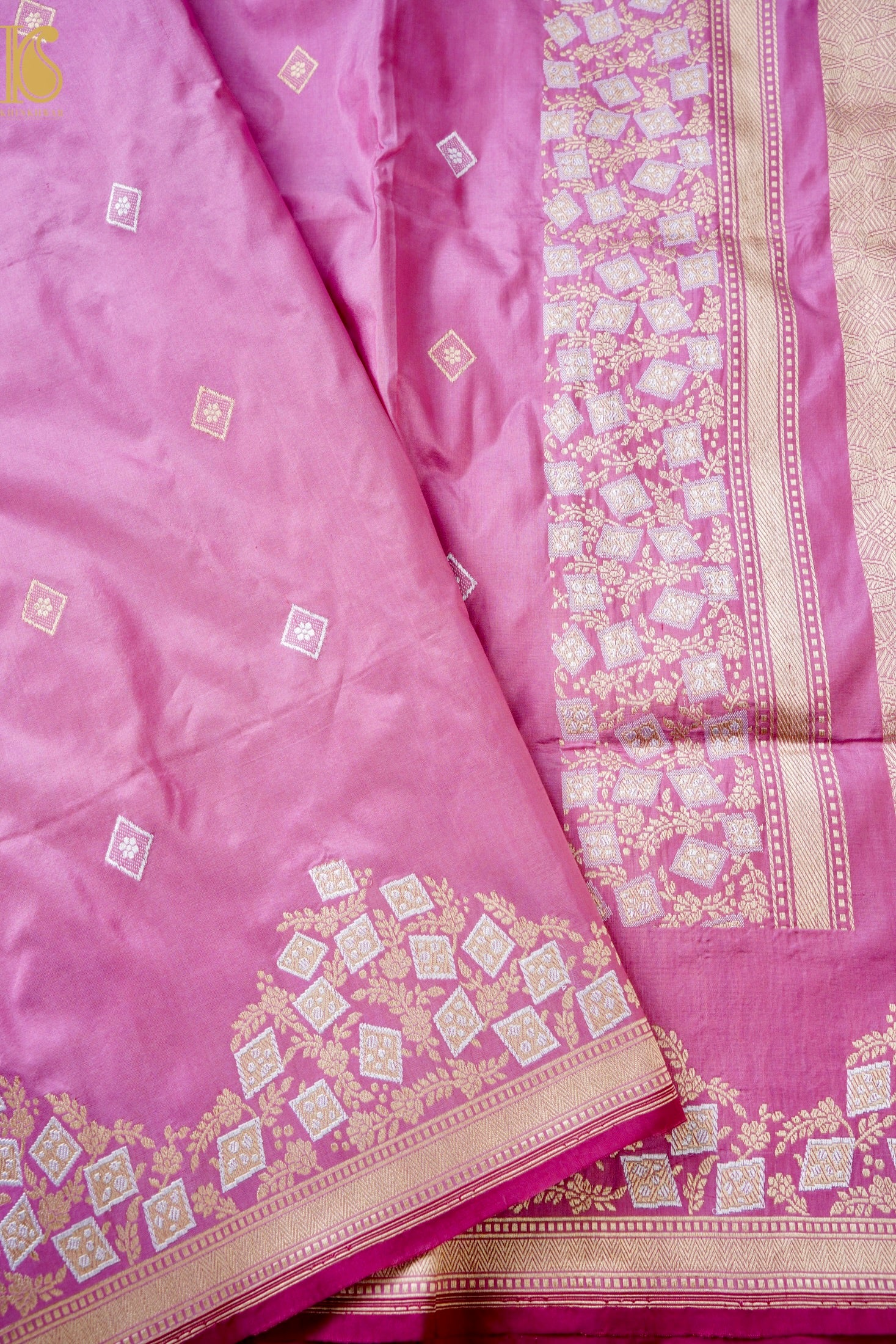 Handloom Banarasi Pure Katan Silk Kadwa Saree