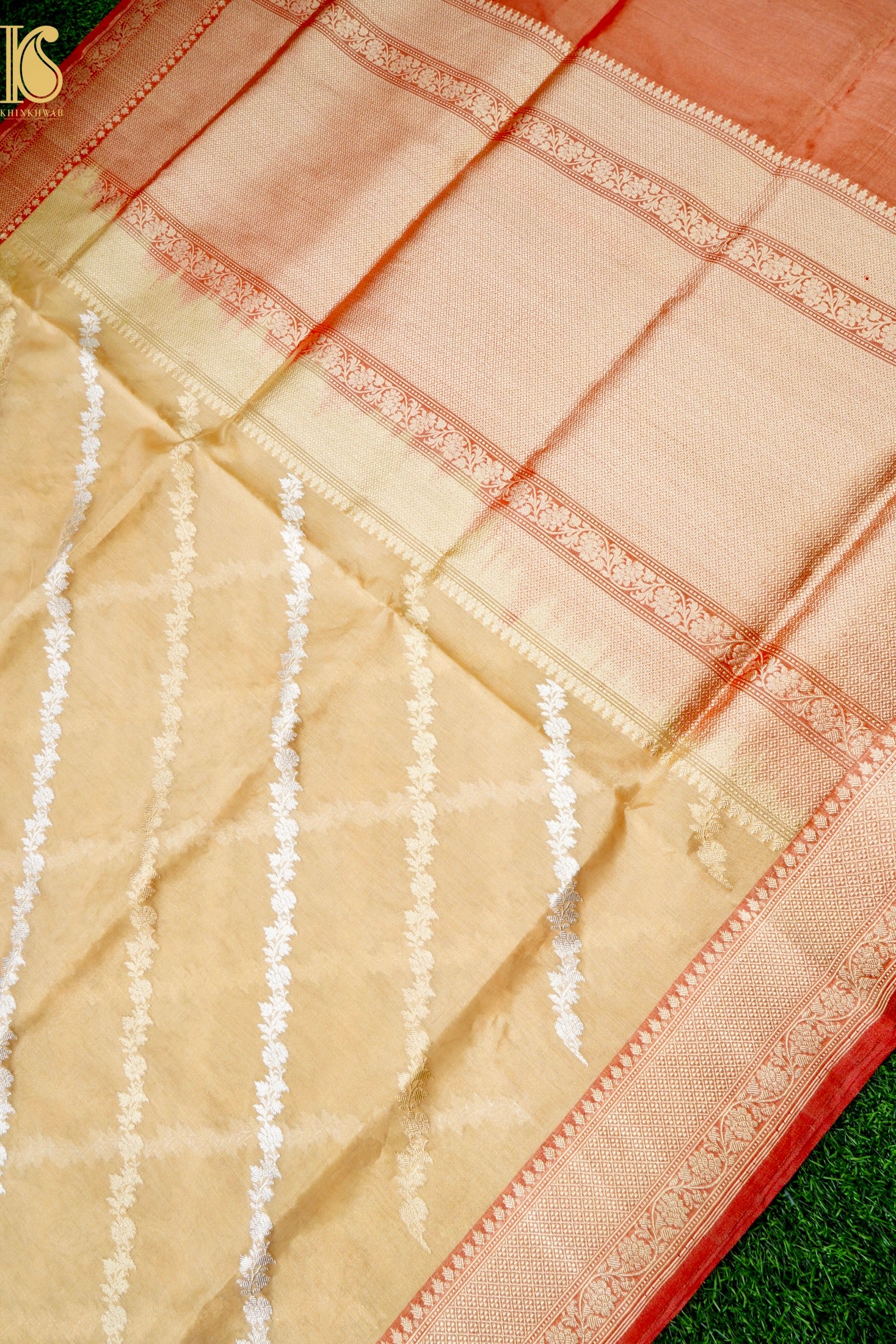 Pure Banarasi Koraa by Tissue Saree with Kadwa Jaal