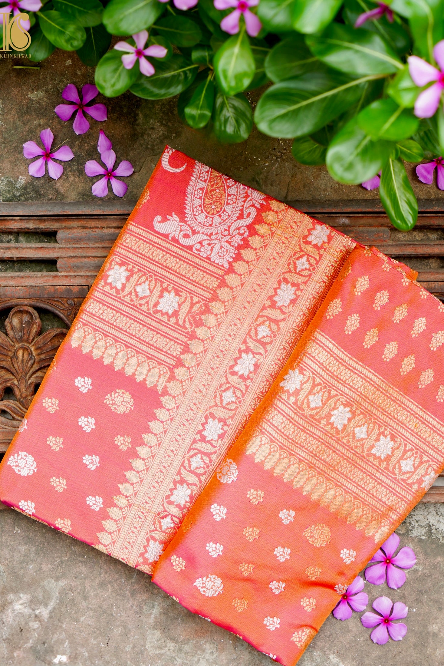 Handwoven Banarasi Real Silver Zari Katan Silk Saree