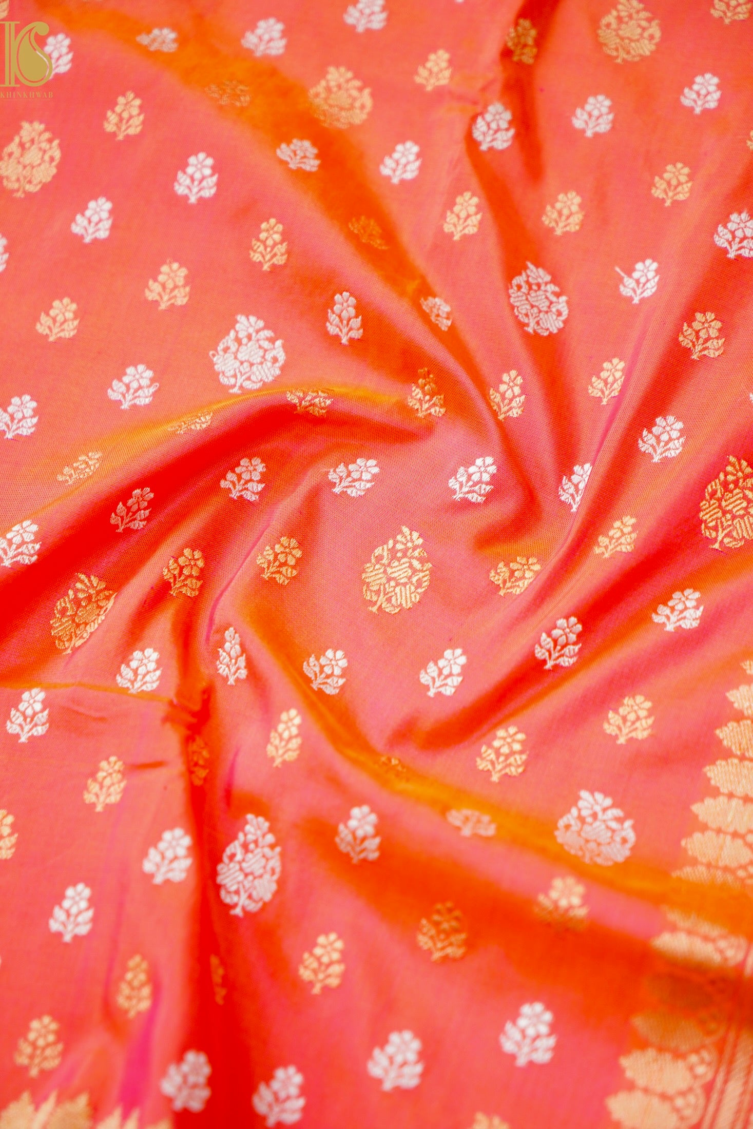 Handwoven Banarasi Real Silver Zari Katan Silk Saree