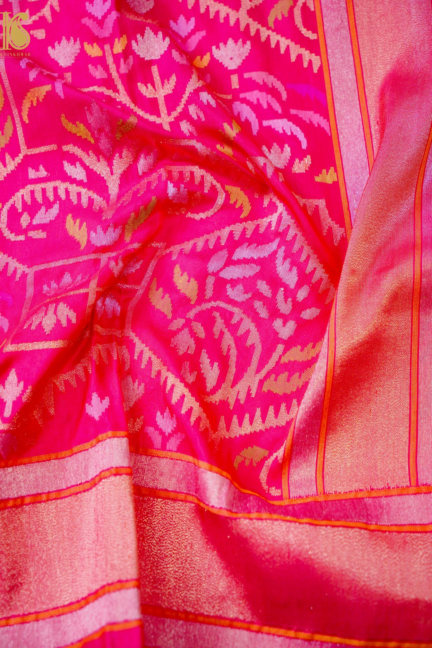 Handloom Banarasi Silk Real Silver Zari Jamdani Saree
