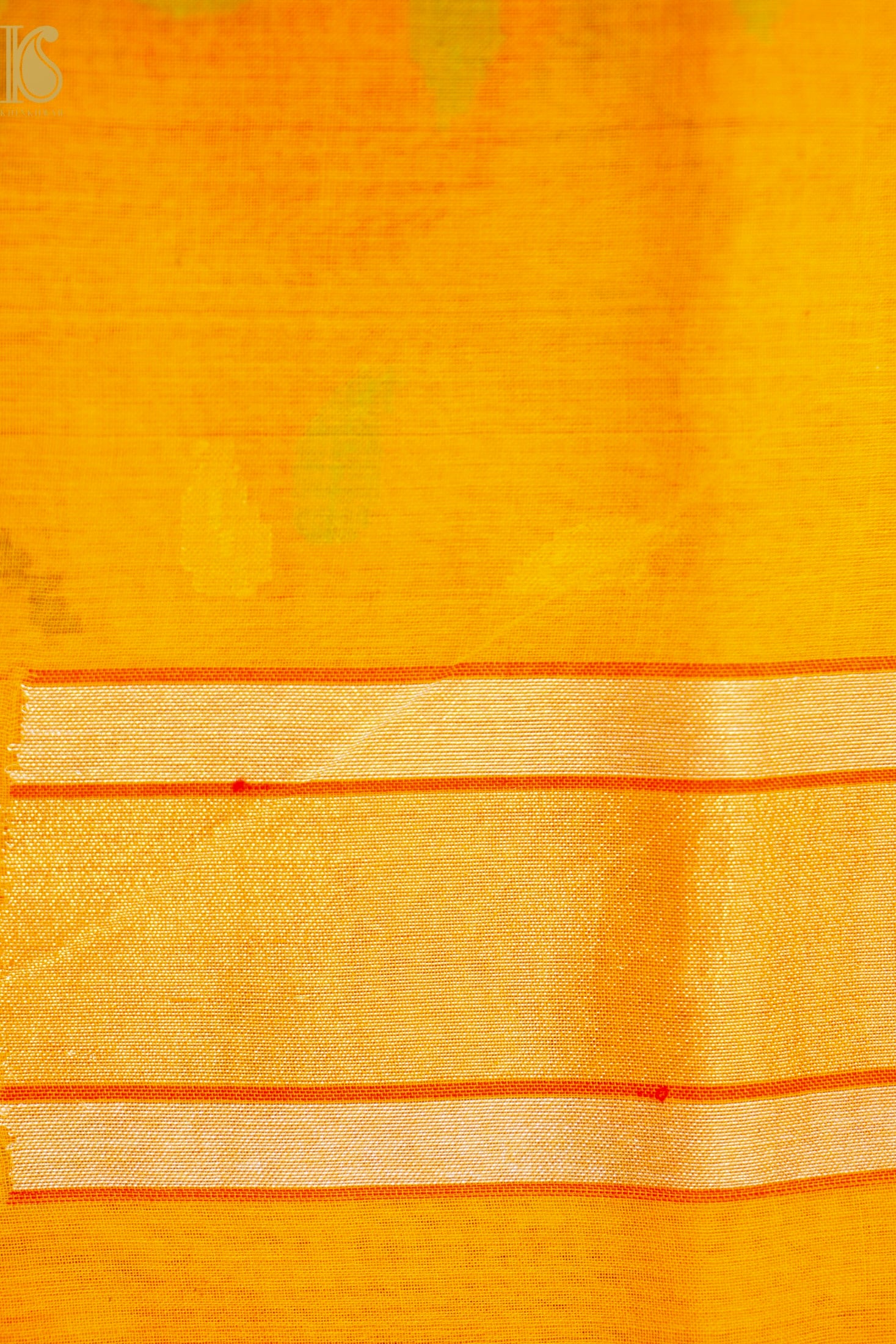 Pitambari Handloom Banarasi Real Silver Zari Cotton Saree