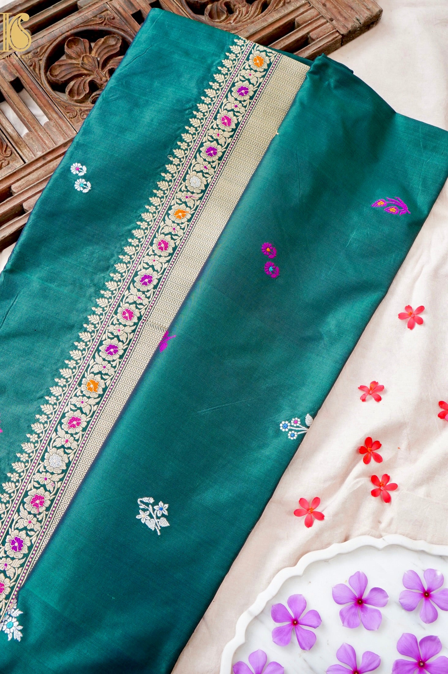 Handloom Banarasi Pure Katan Silk Kadwa Saree