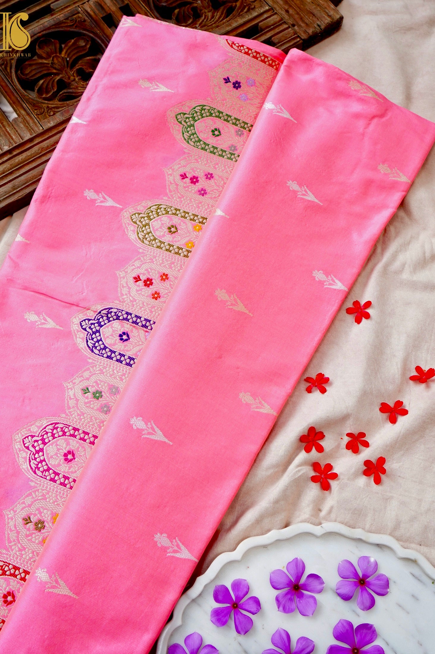Handloom Banarasi Pure Katan Silk Kadwa Saree