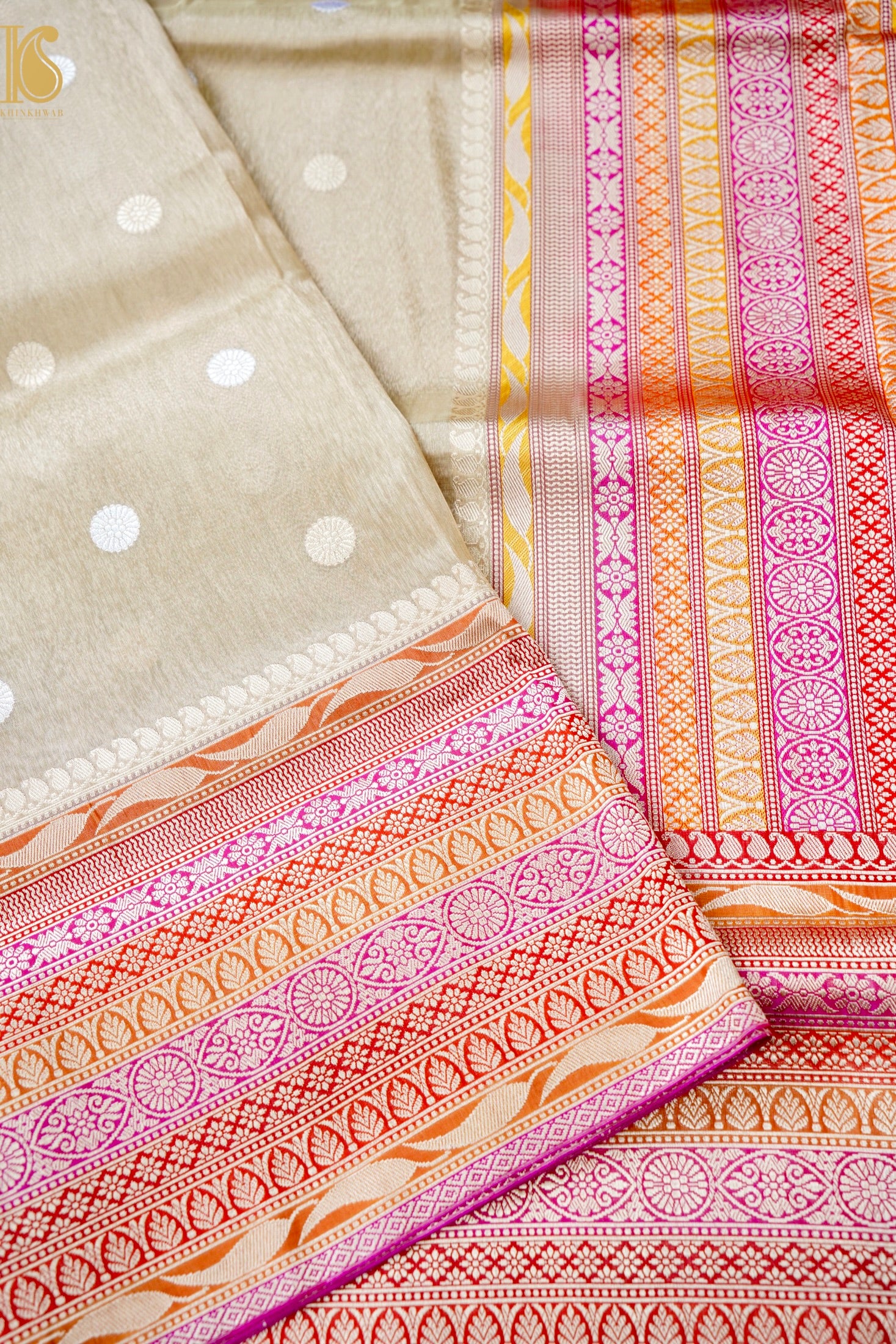 Handloom Banarasi Pure Silk Tissue Kadwa Saree