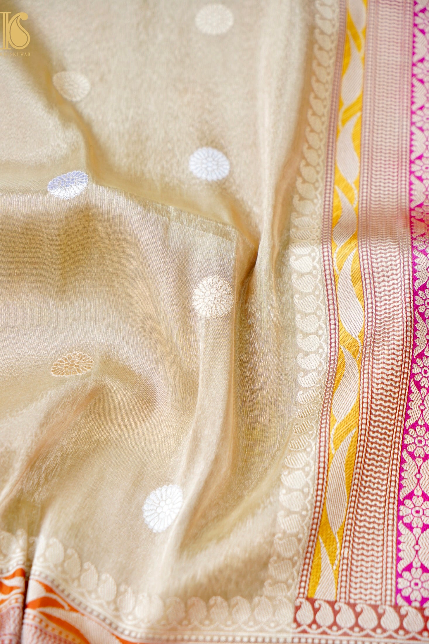 Handloom Banarasi Pure Silk Tissue Kadwa Saree