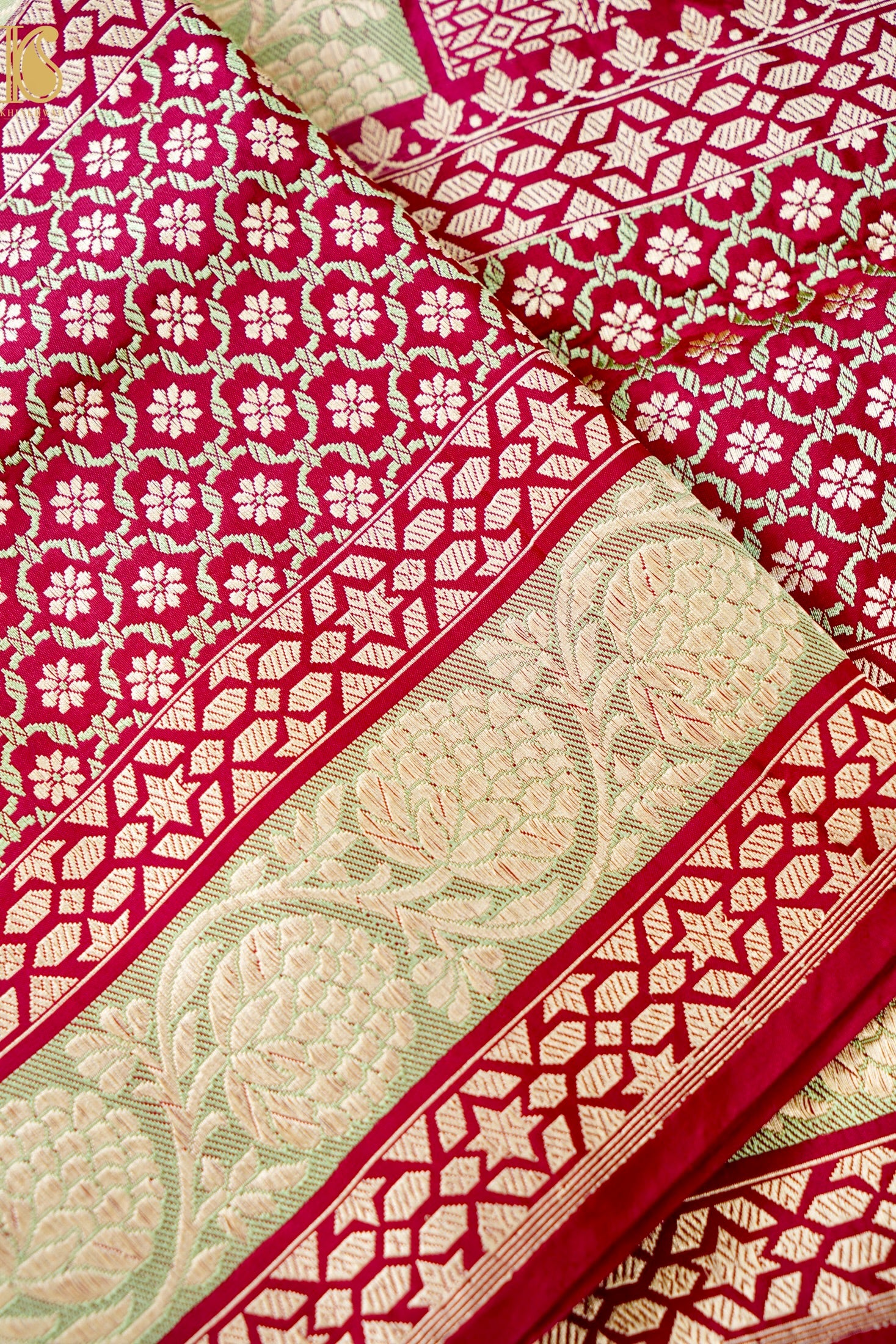 Handloom Banarasi Pure Silk Tissue Kadwa Saree