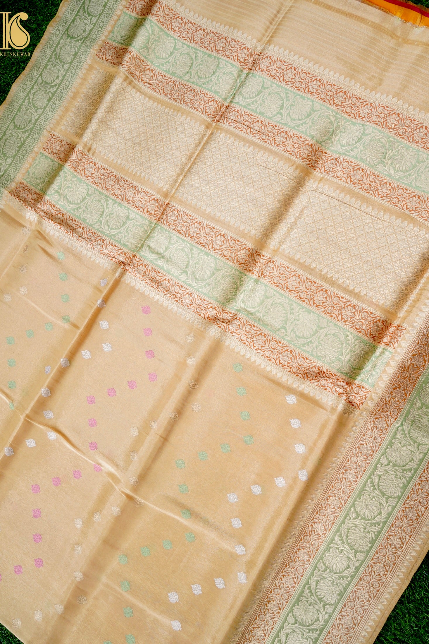 Handloom Banarasi Pure Silk Tissue Kadwa Saree
