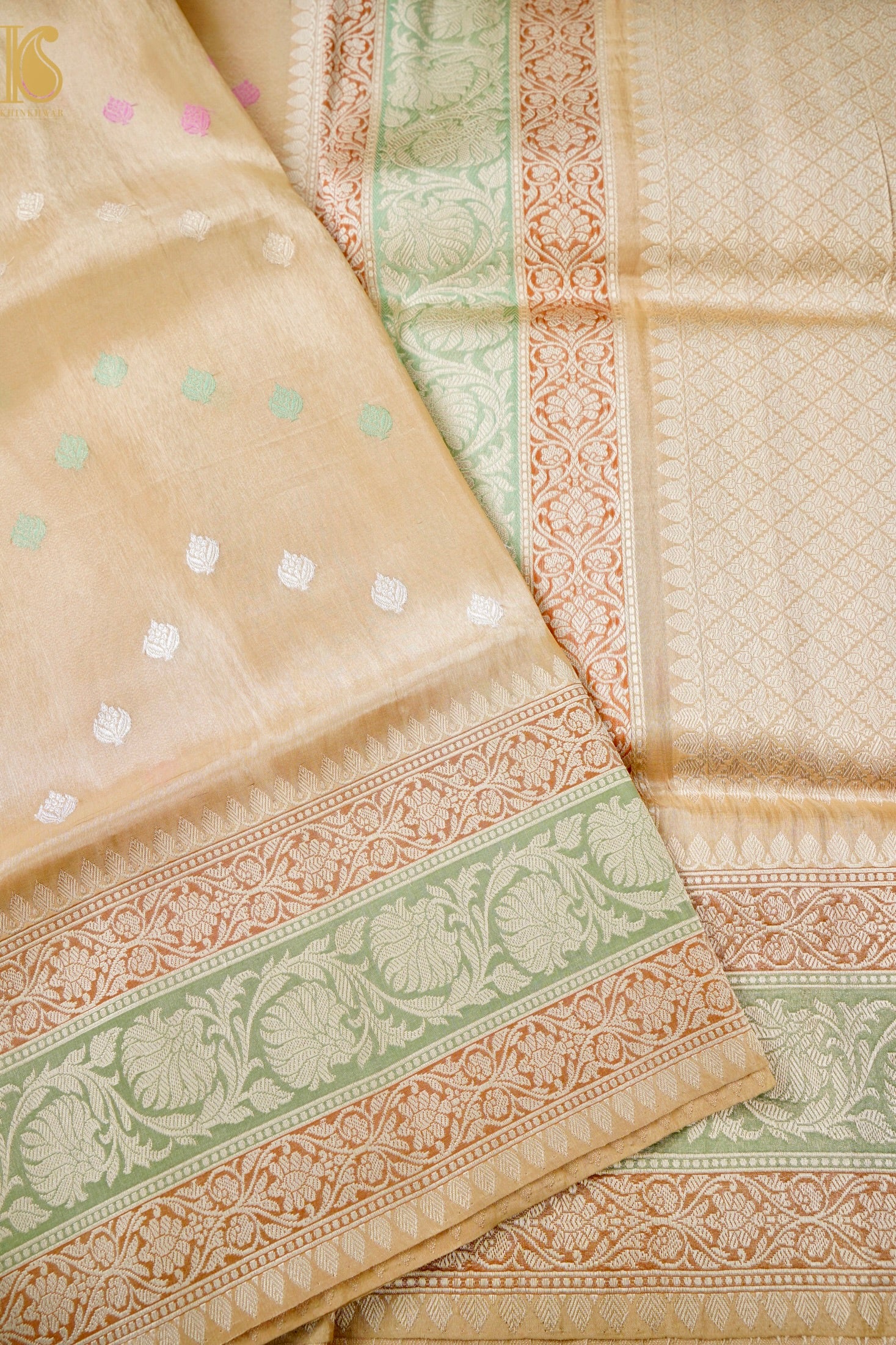 Handloom Banarasi Pure Silk Tissue Kadwa Saree
