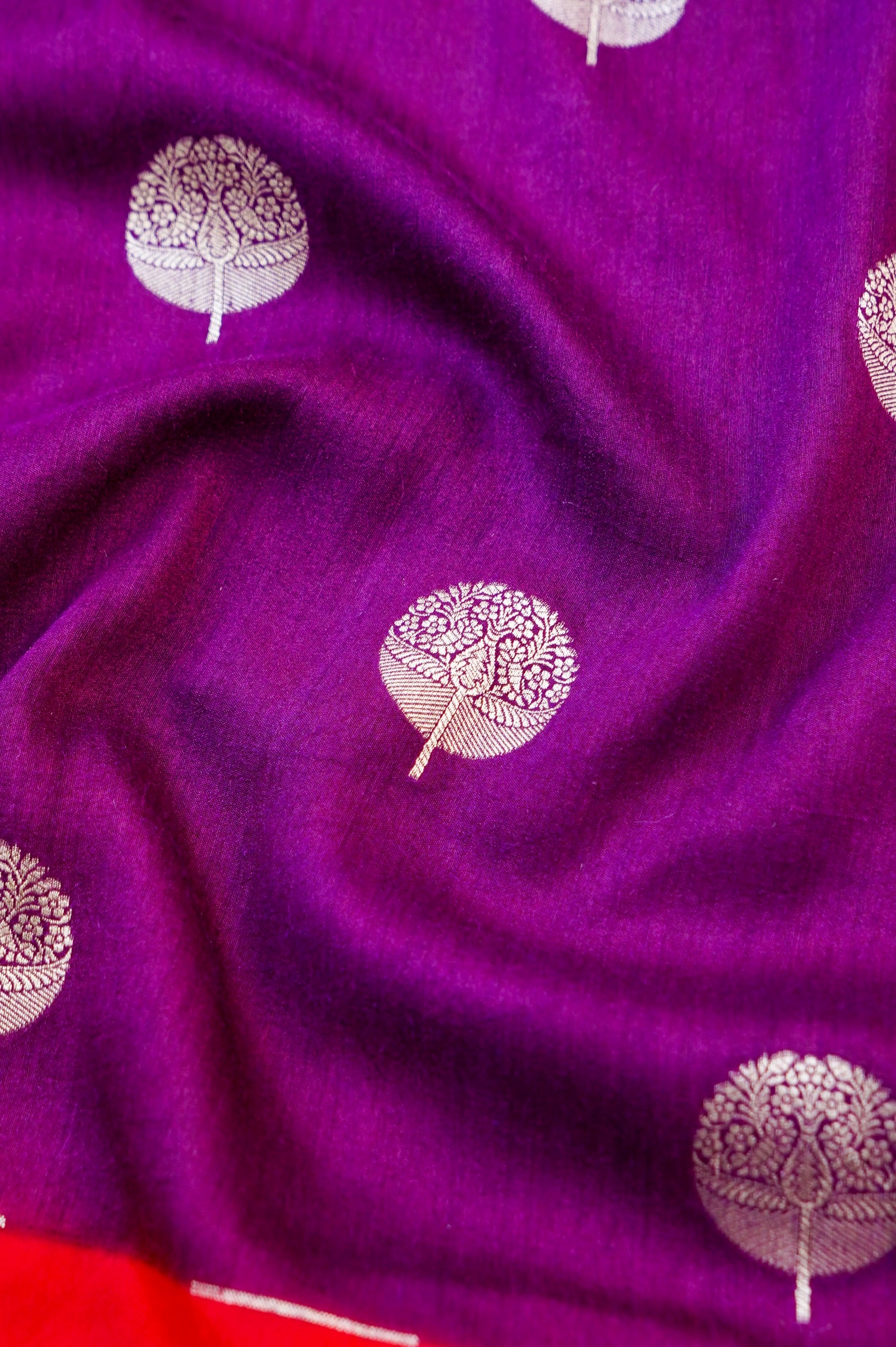 Pure Moonga Silk Handloom Banarasi Saree with Satin Border