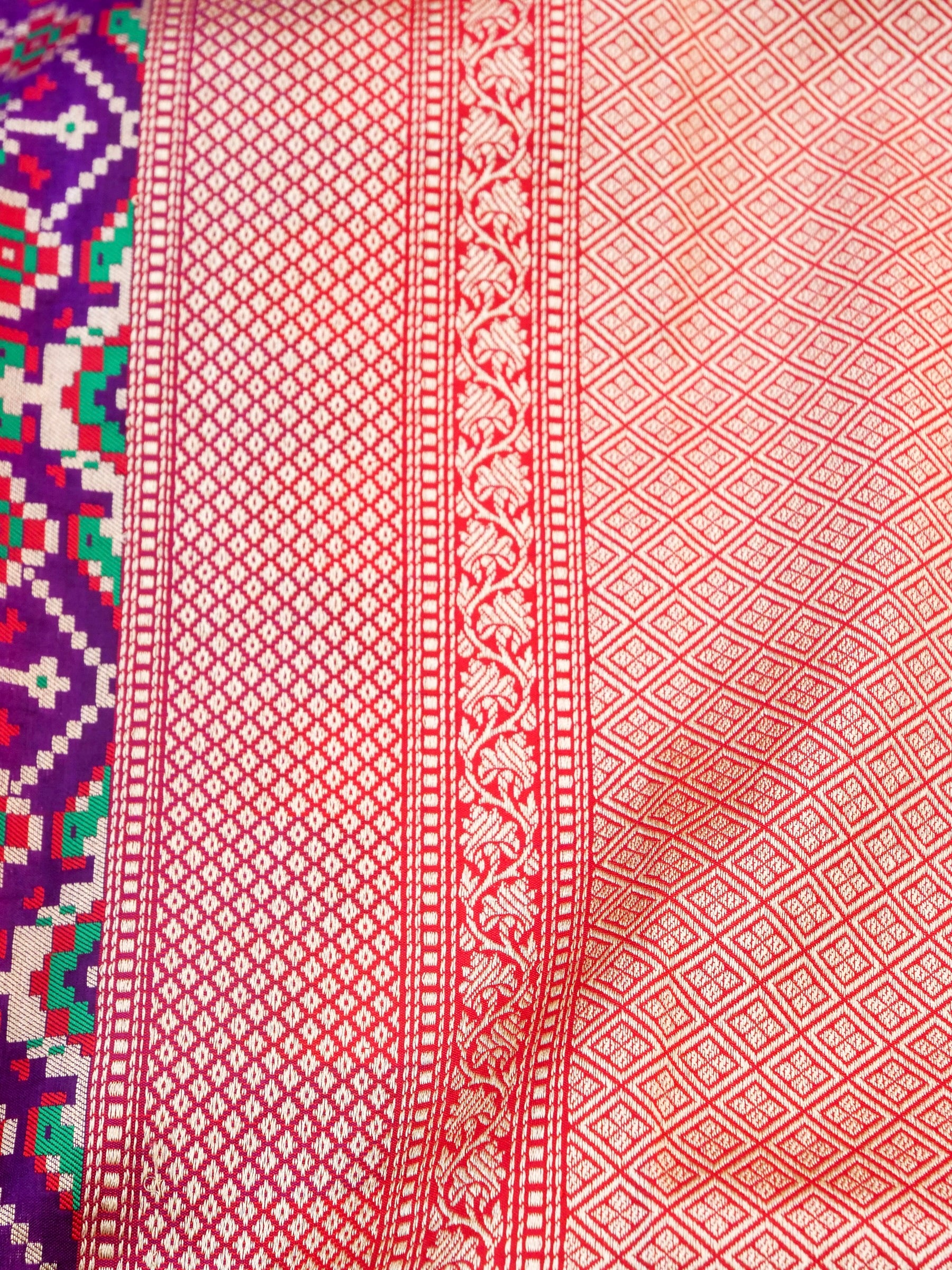 Handloom Banarasi Katan Silk Patola Dupatta - Khinkhwab