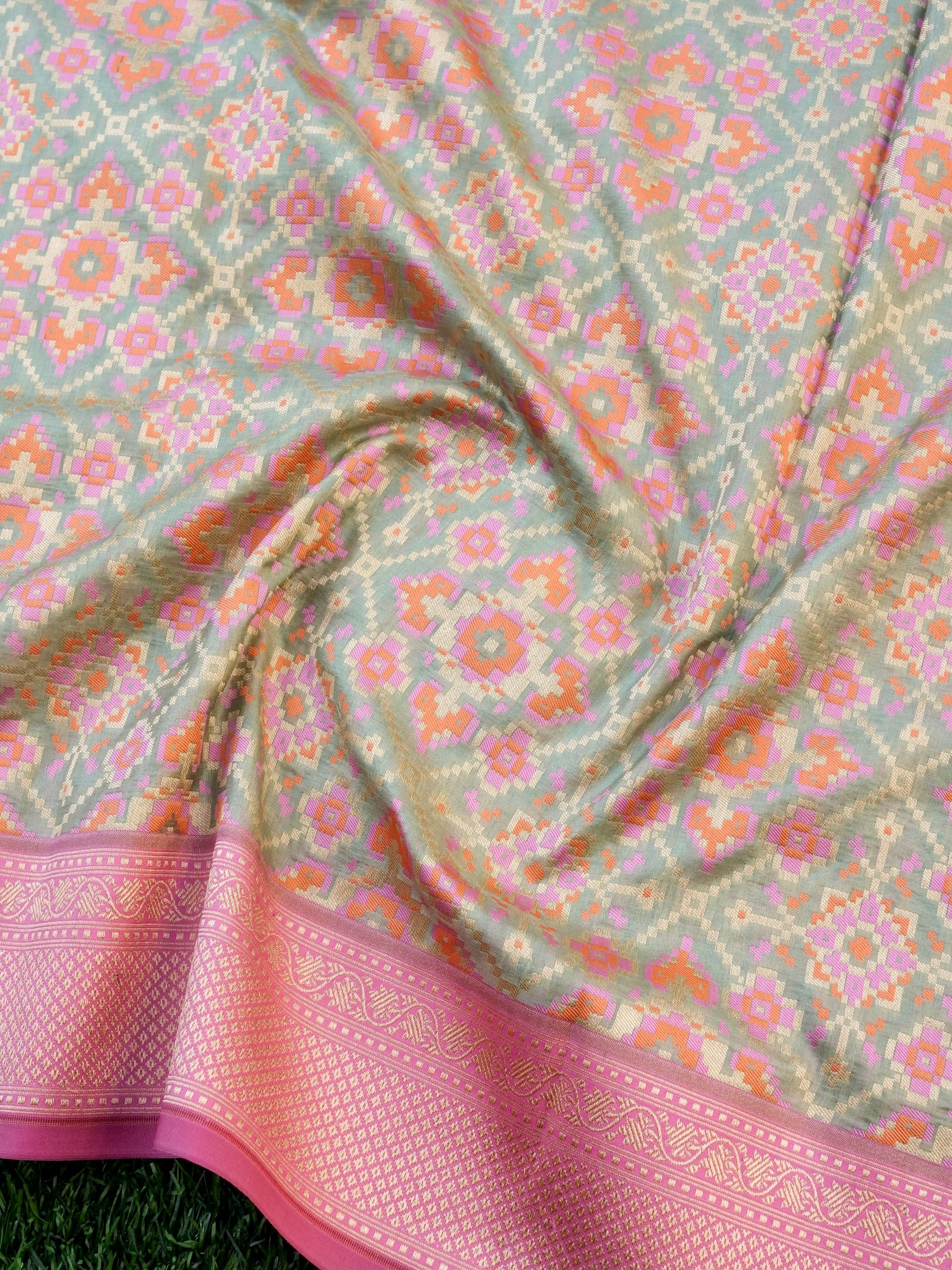 Handloom Banarasi Katan Silk Patola Dupatta - Khinkhwab