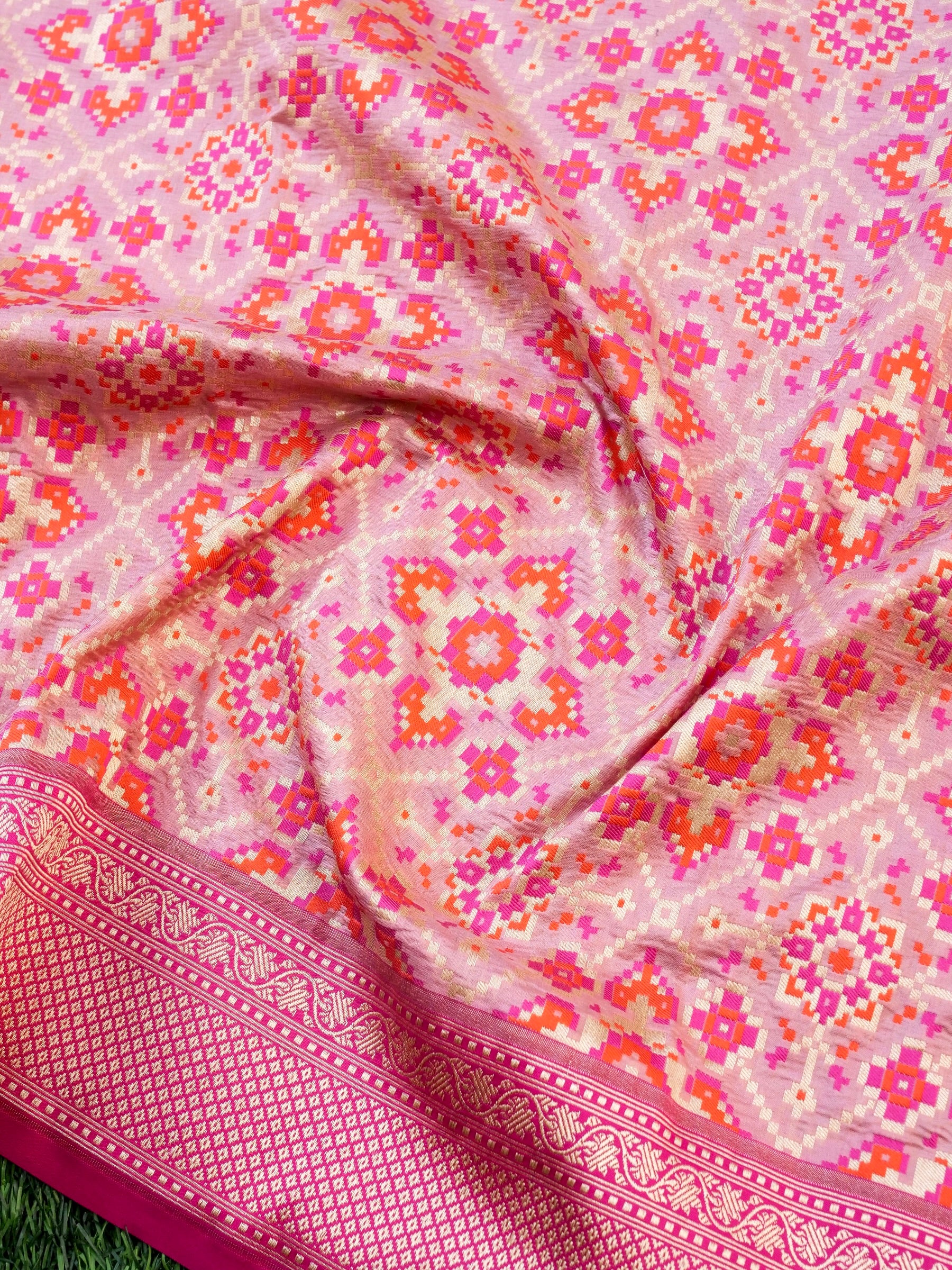 Handloom Banarasi Katan Silk Patola Dupatta - Khinkhwab