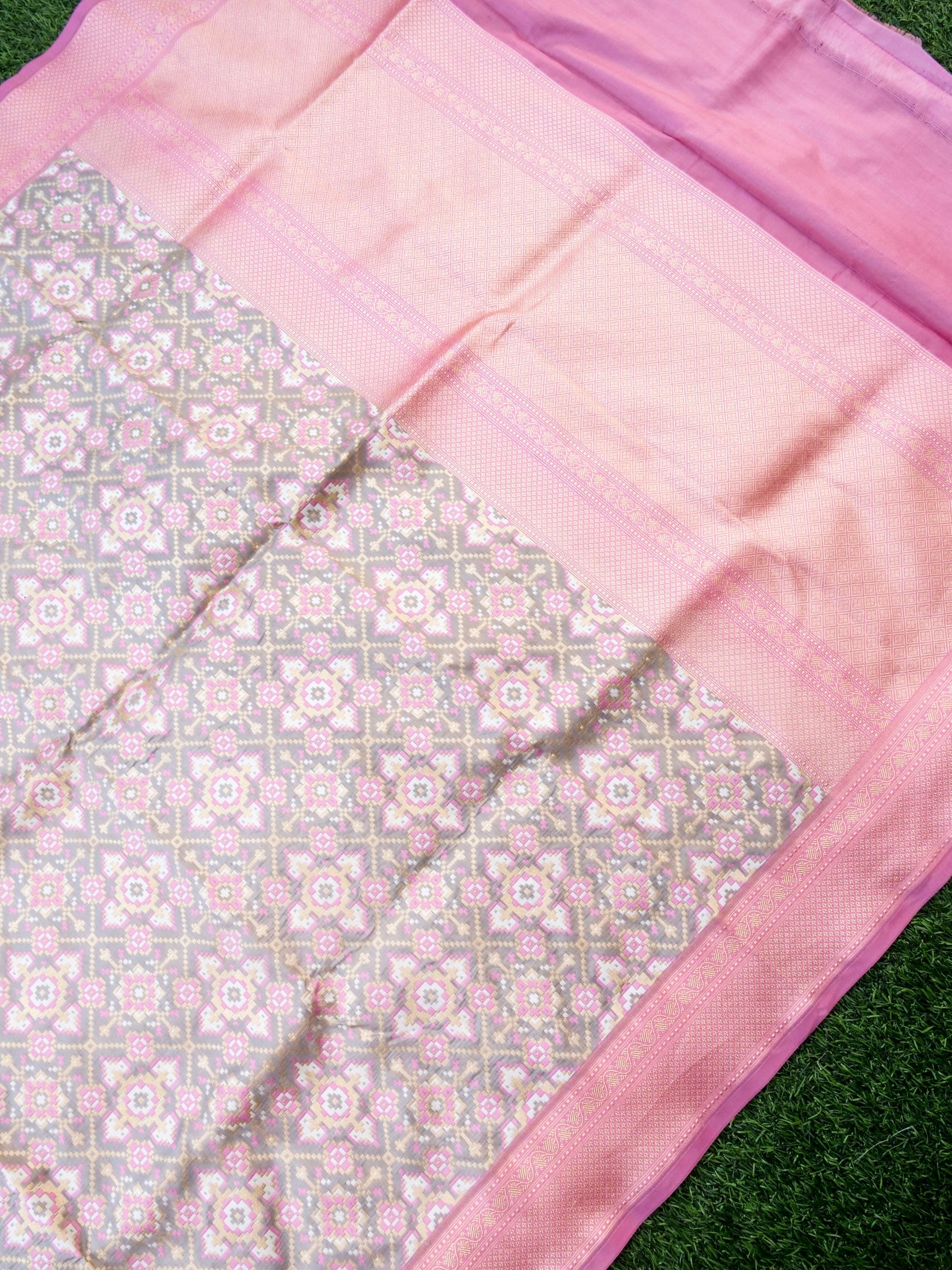 Handloom Banarasi Katan Silk Patola Dupatta - Khinkhwab