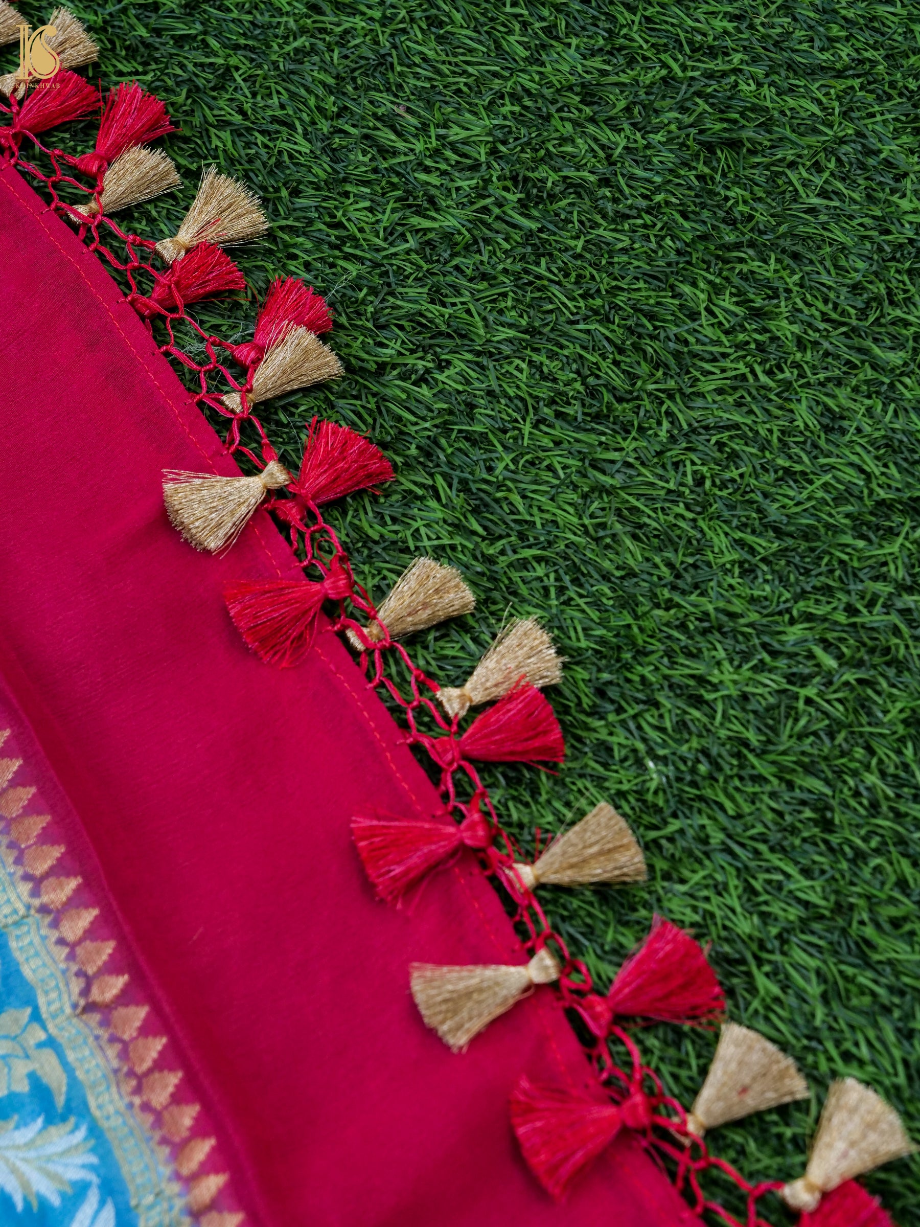Banarasi Georgette Birds Dupatta in Blue