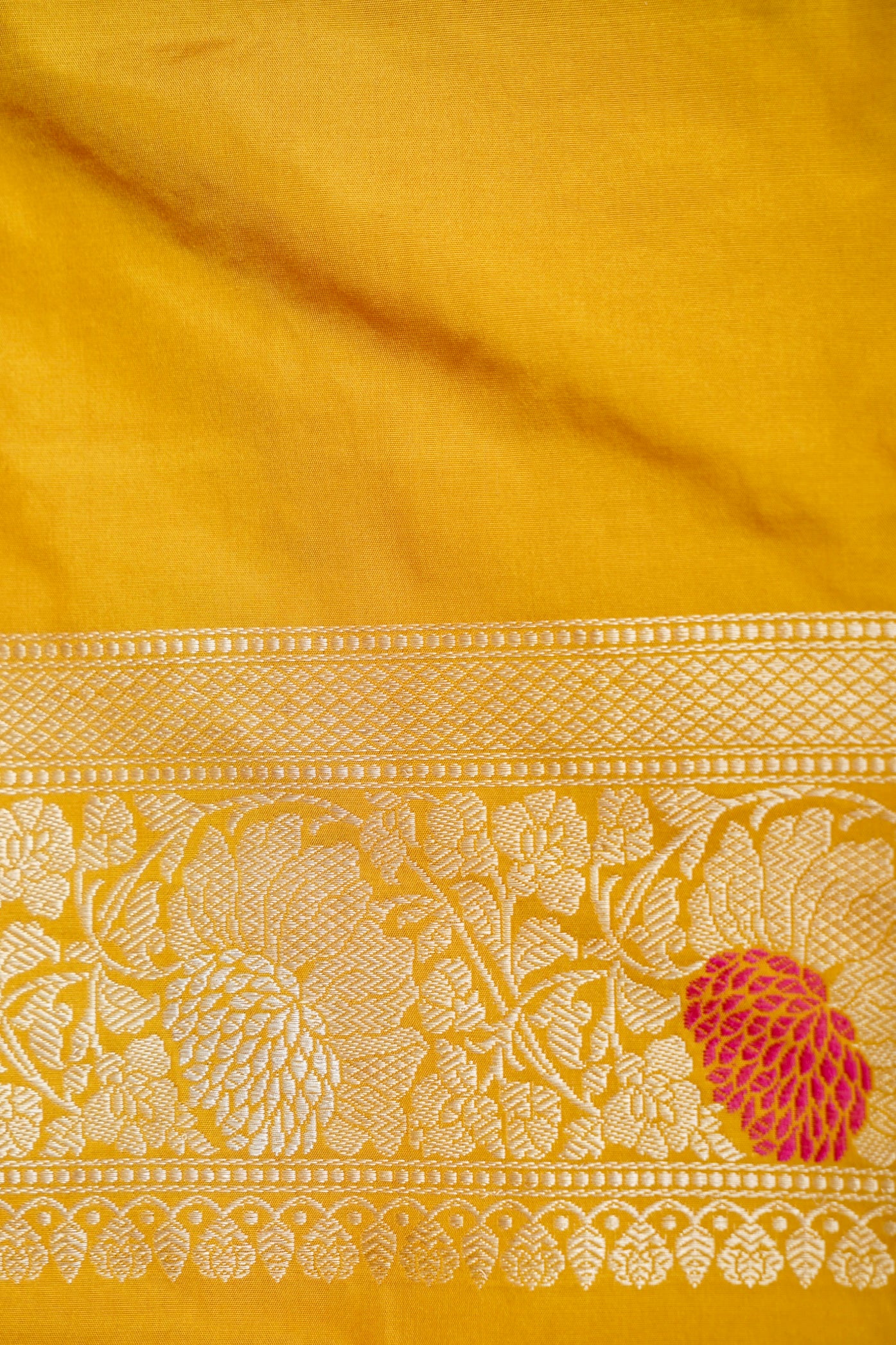 Banarasi Katan Silk Kadwa Handloom Saree in Mustard - Khinkhwab