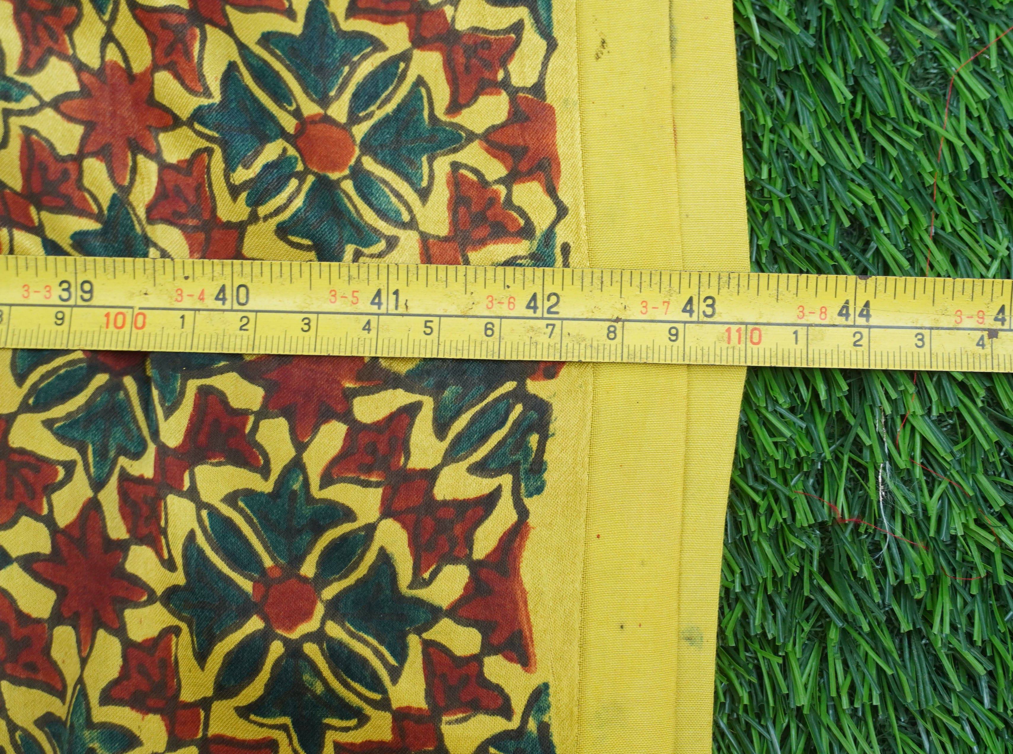 Hand Block Ajrakh Modal Silk Fabric