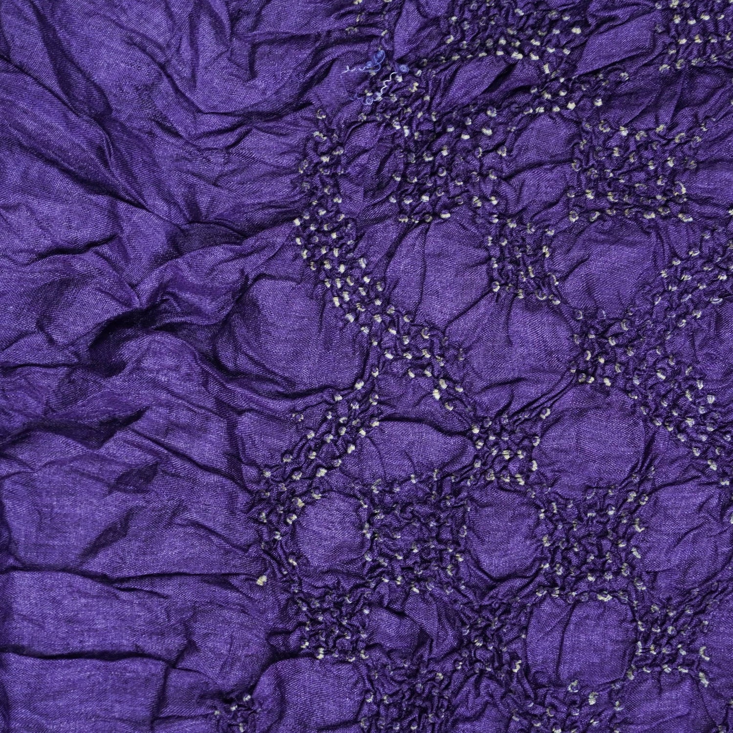 Pure Tussar Silk Saree with Bandhani & Ajrakh