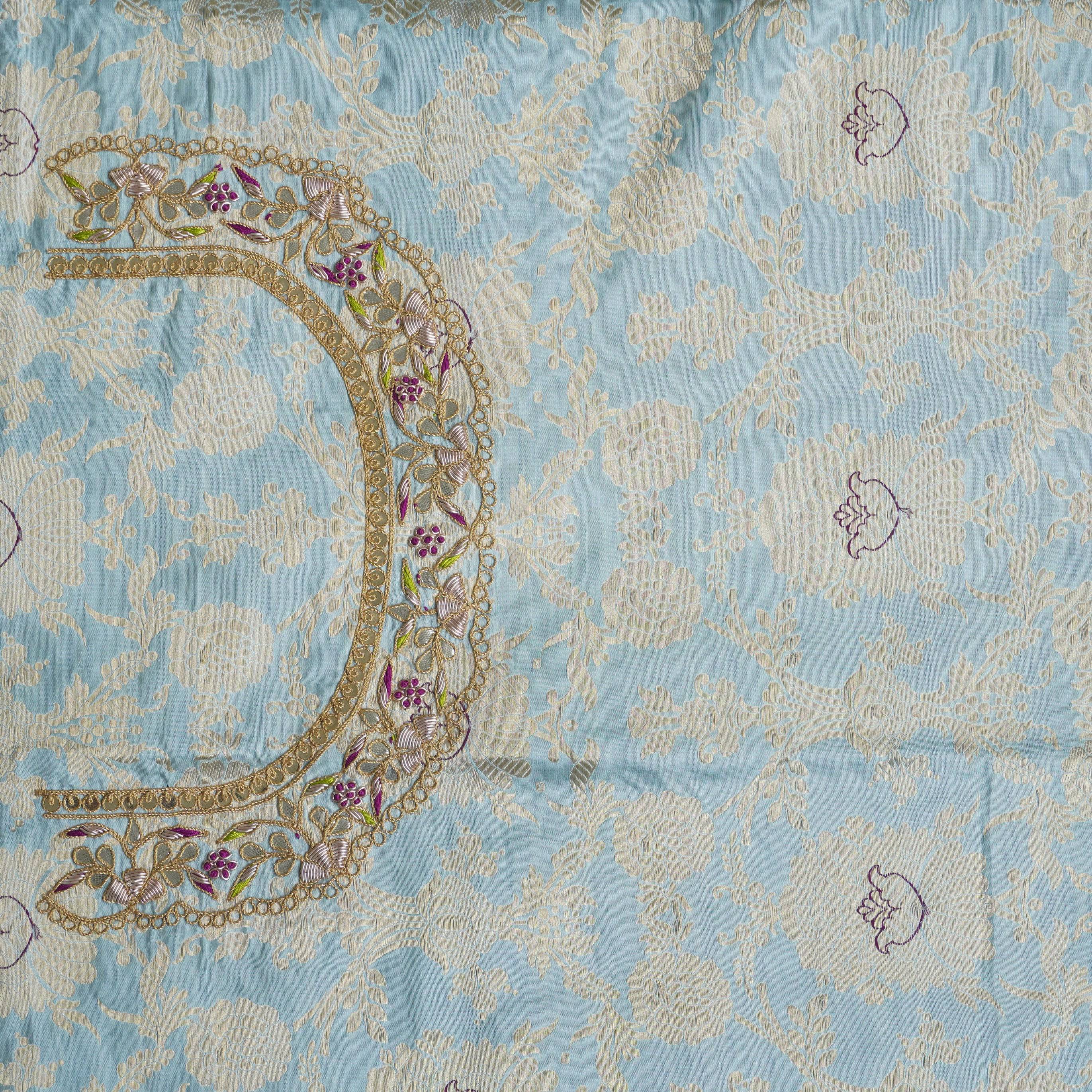 Kimkhab Handloom Banarasi Embroidered Kurta Fabric