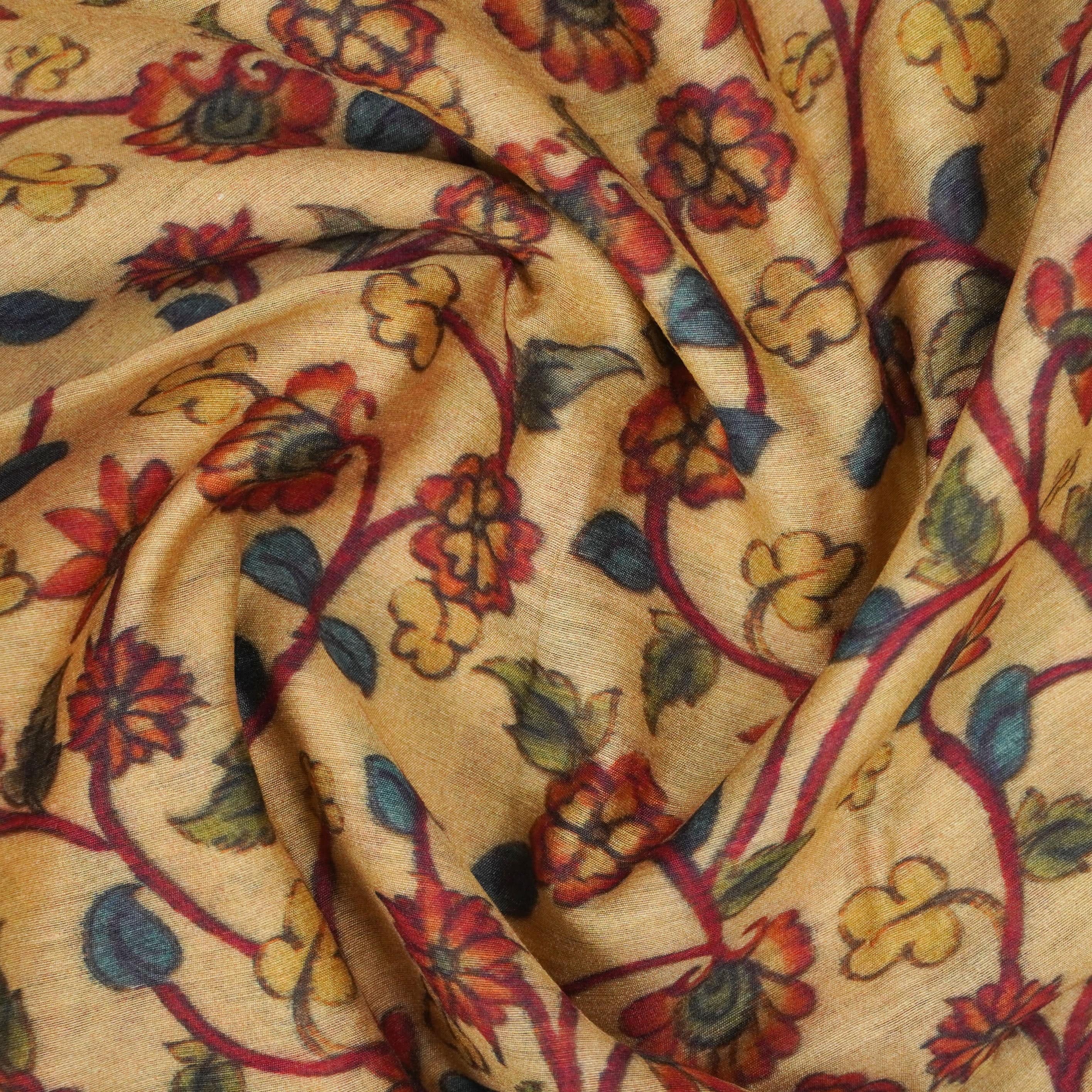 Pure Moonga Silk Print Fabric