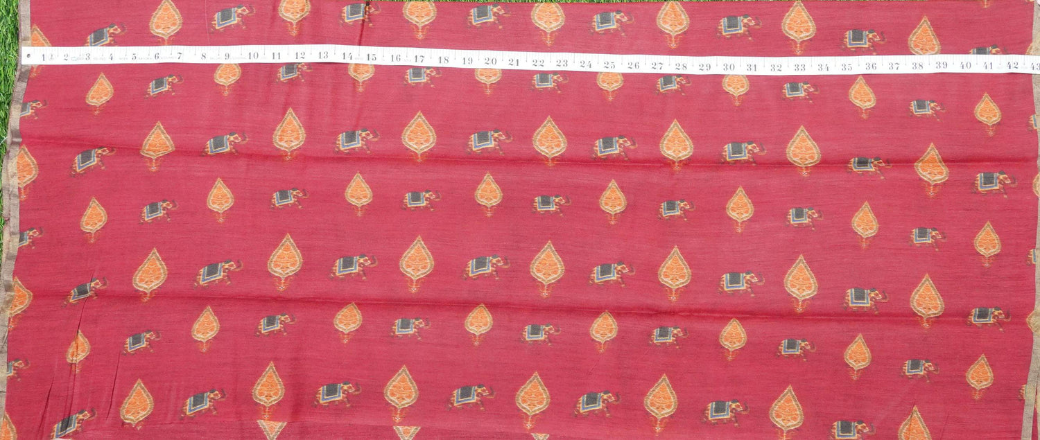 Pure Moonga Silk Print Fabric