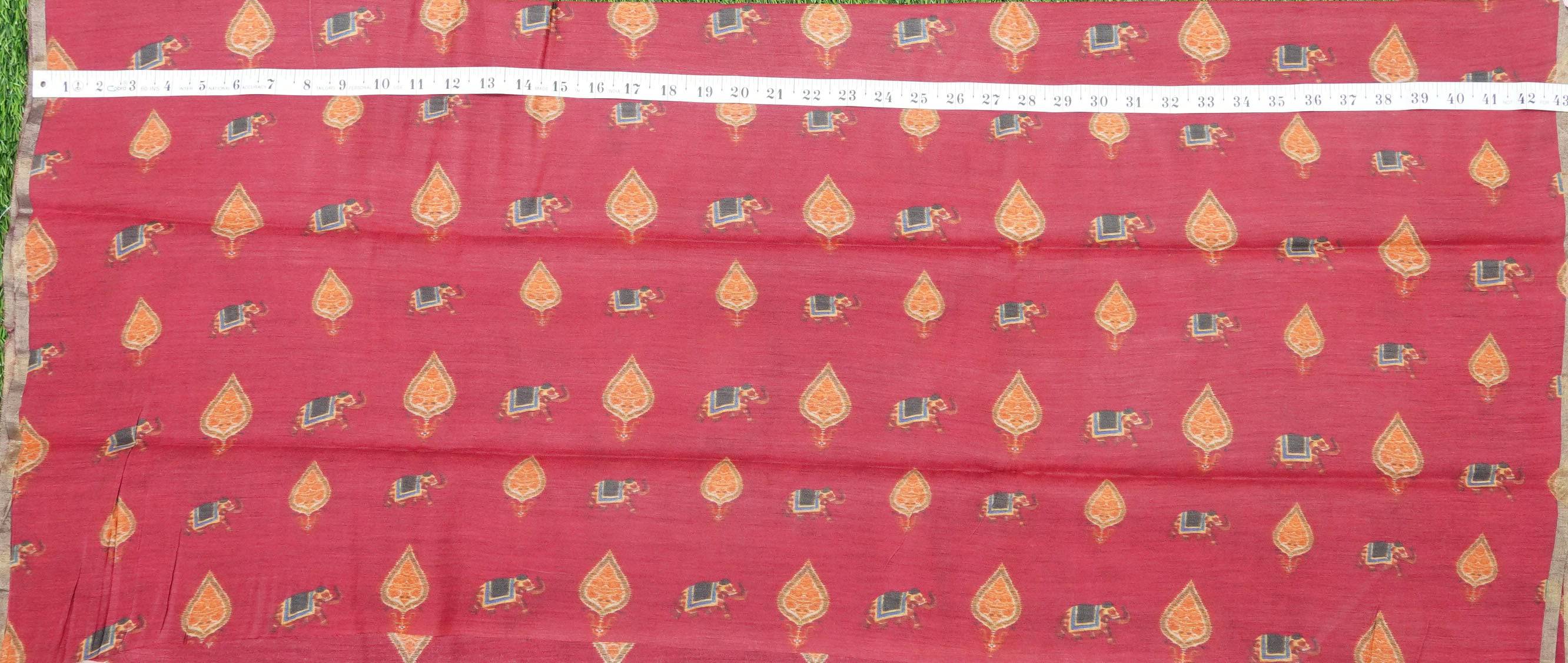 Pure Moonga Silk Print Fabric