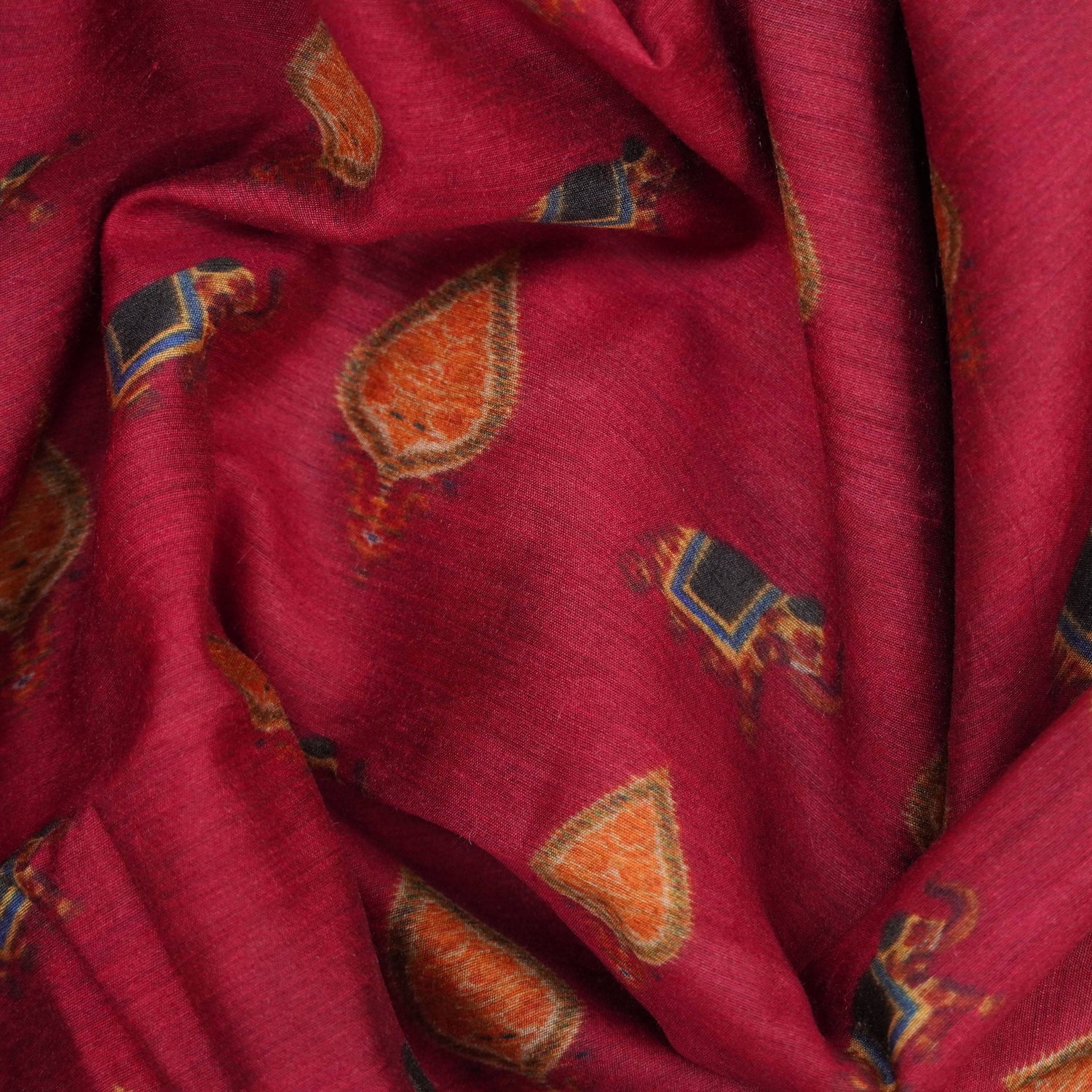Pure Moonga Silk Print Fabric