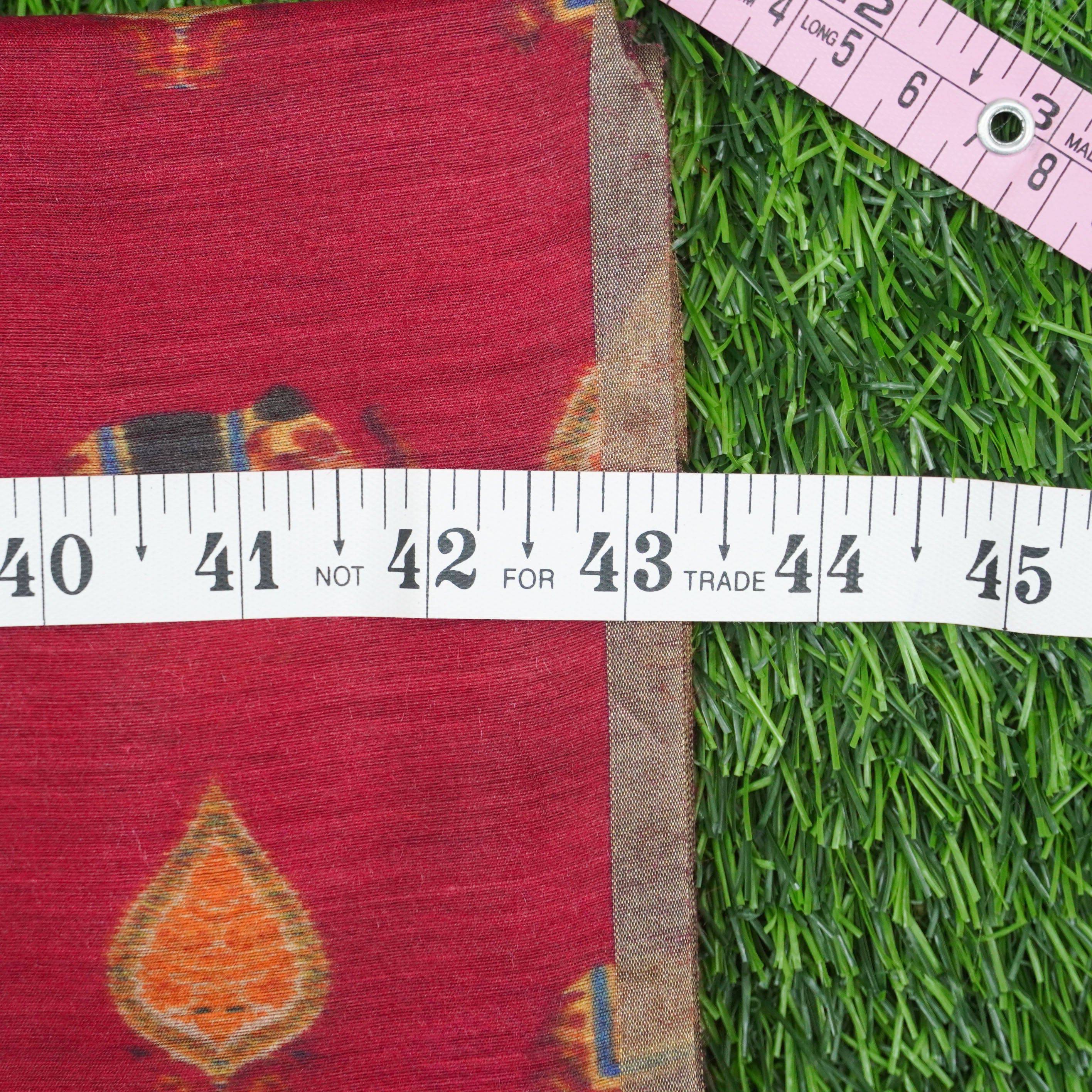 Pure Moonga Silk Print Fabric