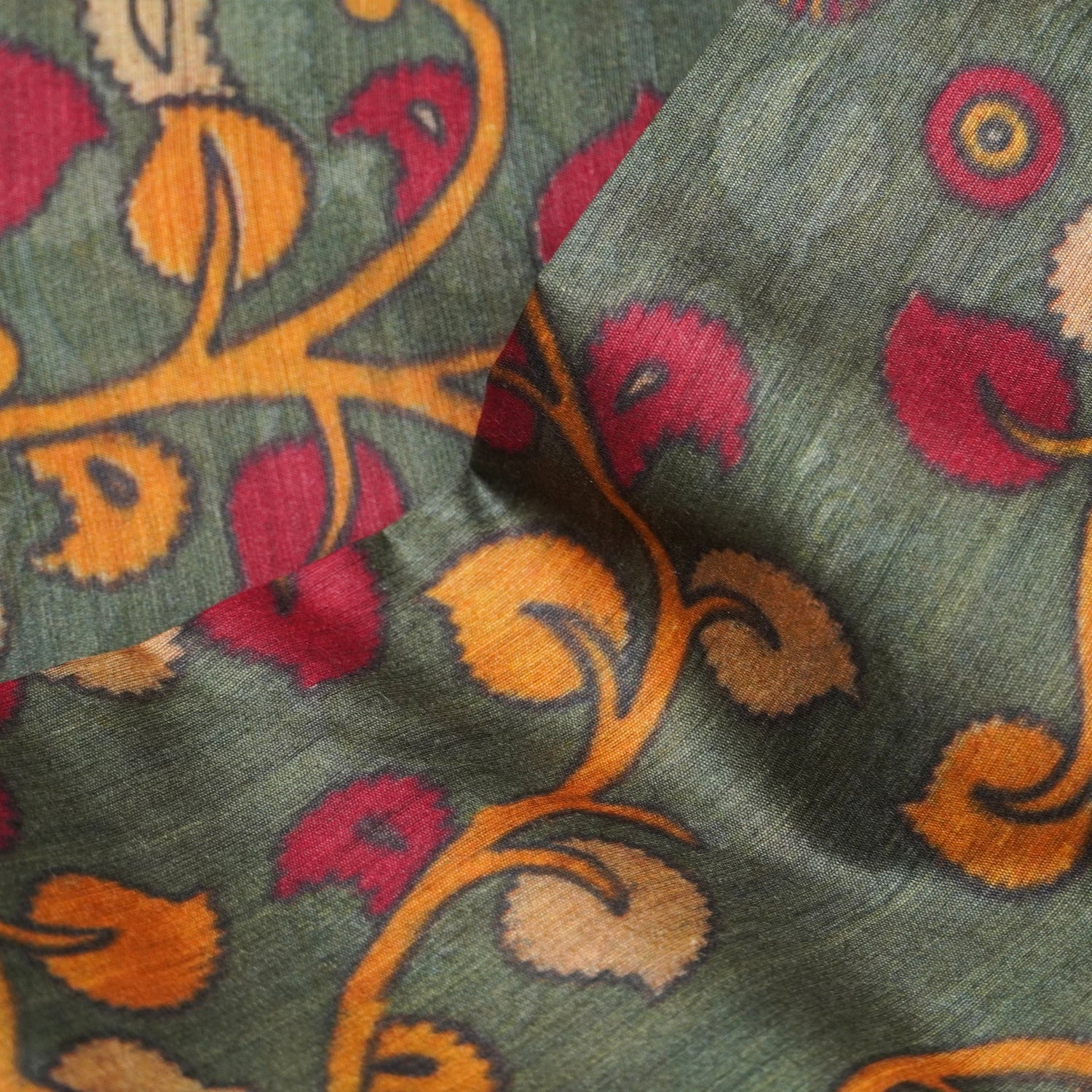 Pure Moonga Silk Print Fabric