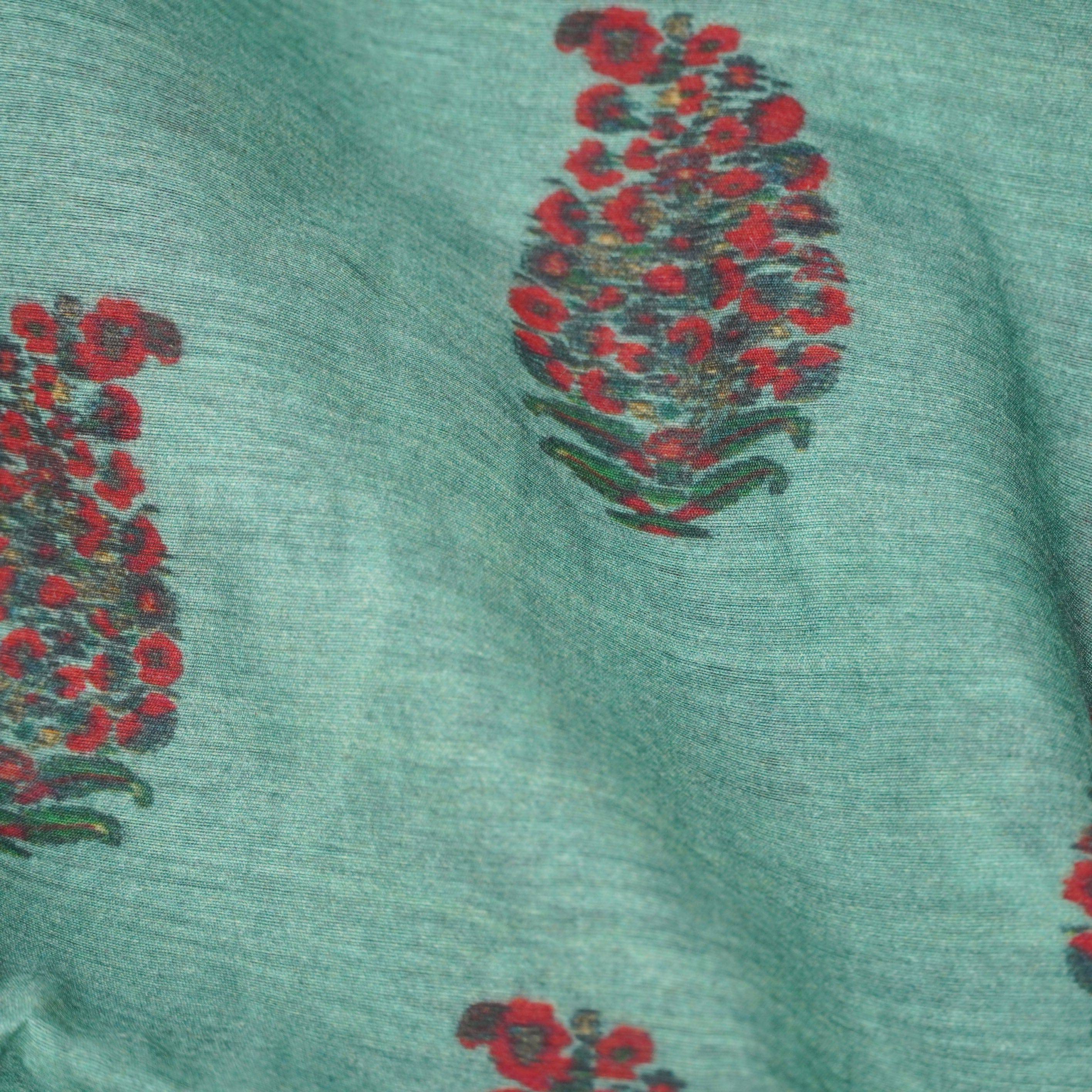 Pure Moonga Silk Print Fabric