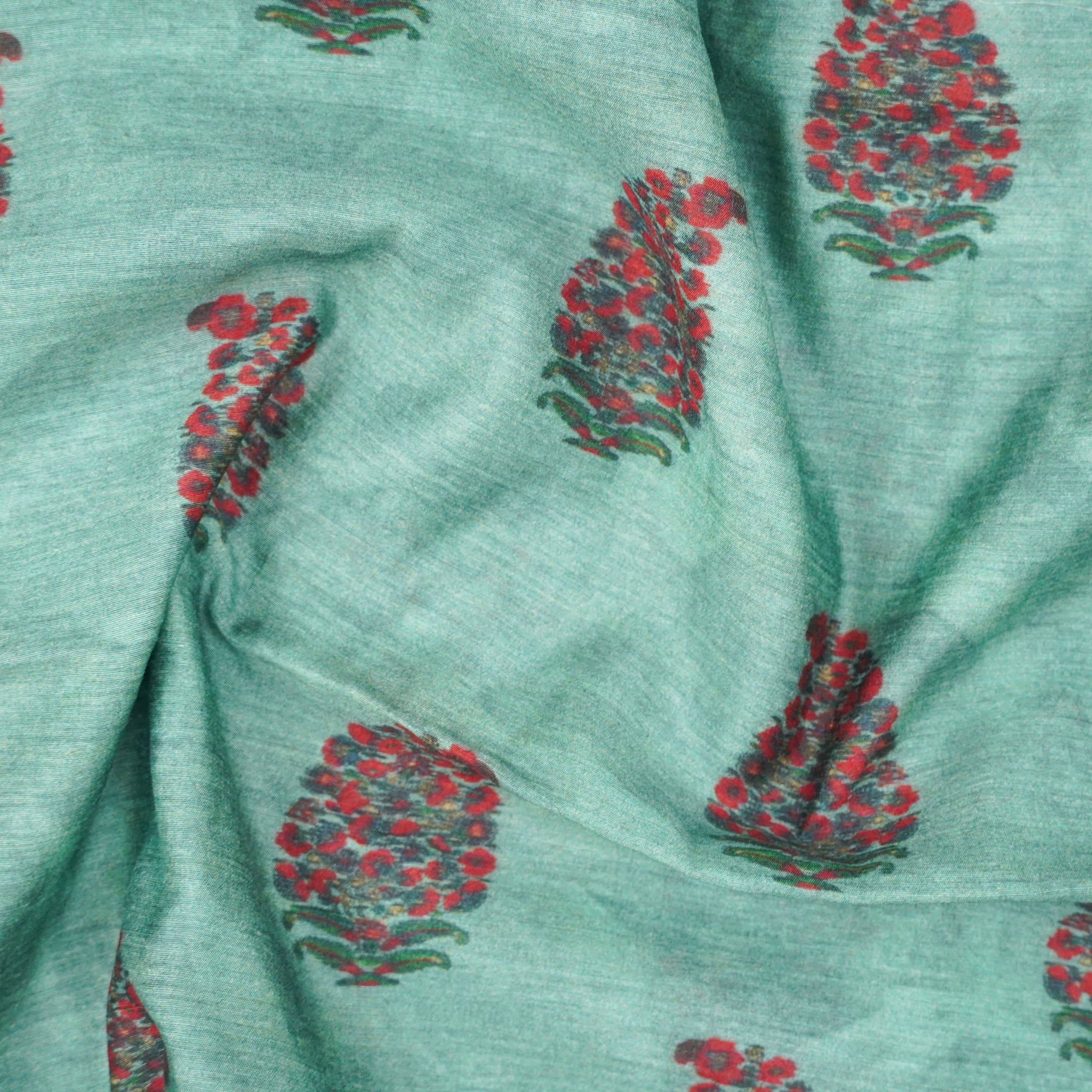 Pure Moonga Silk Print Fabric