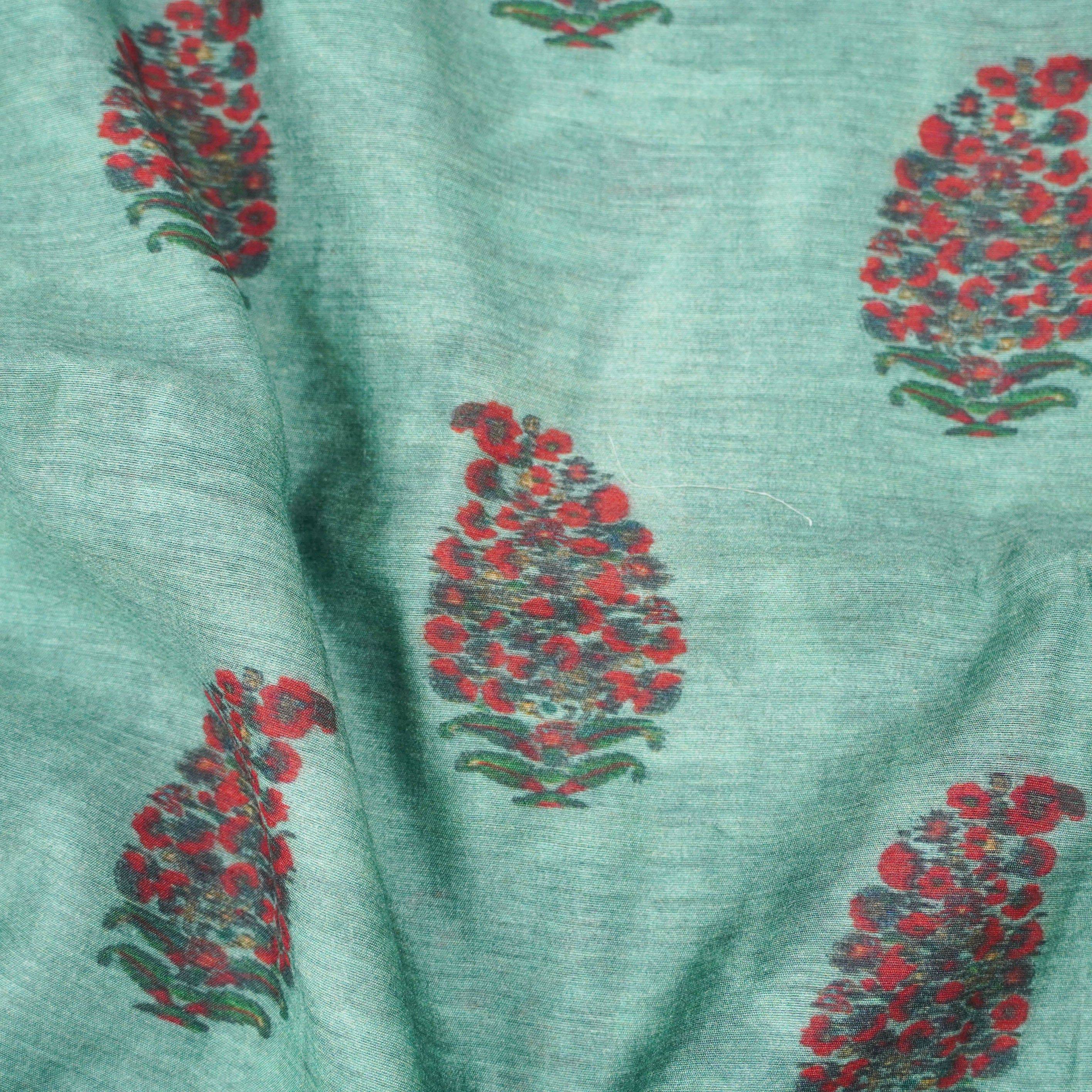 Pure Moonga Silk Print Fabric
