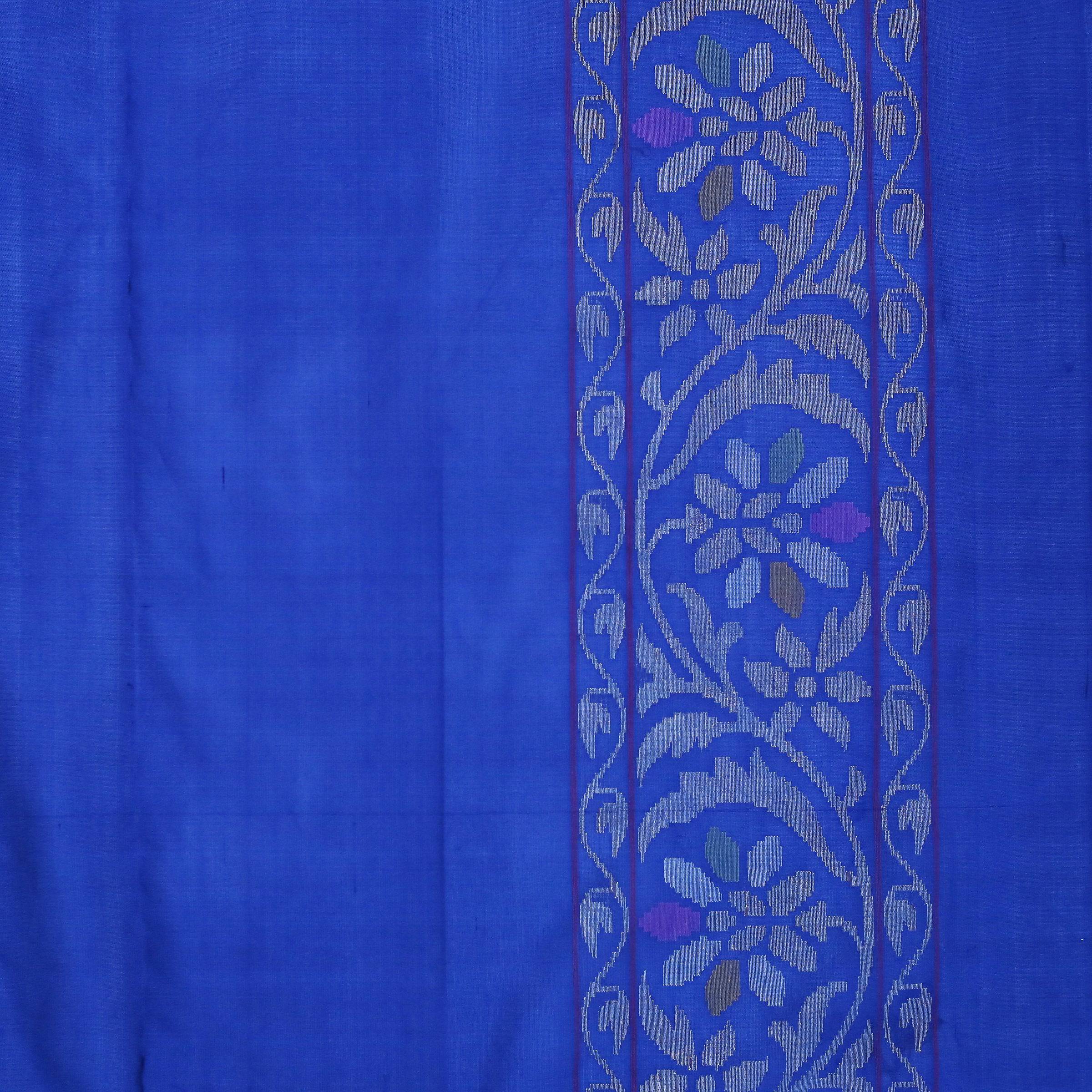 Handloom Banarasi Real Silver Zari Cotton Saree