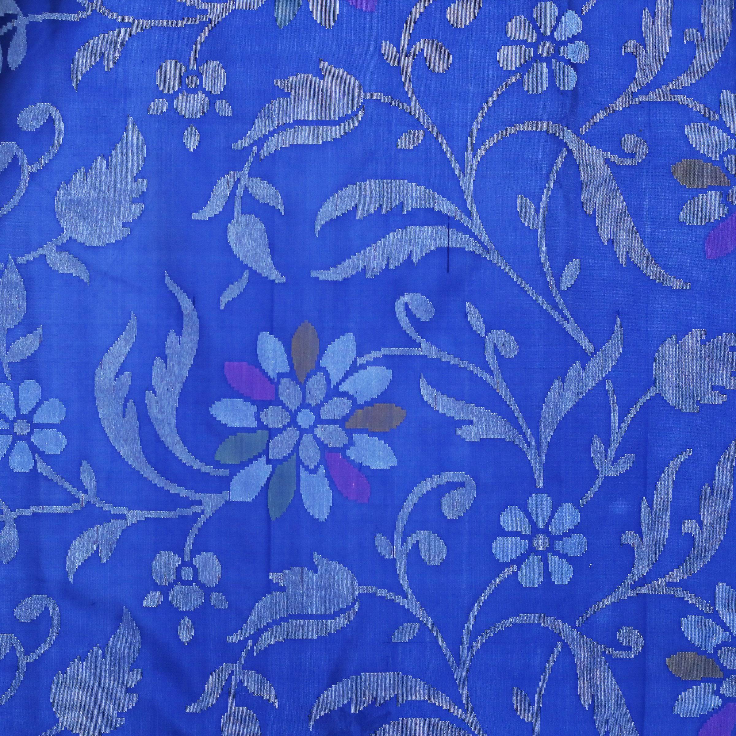 Handloom Banarasi Real Silver Zari Cotton Saree