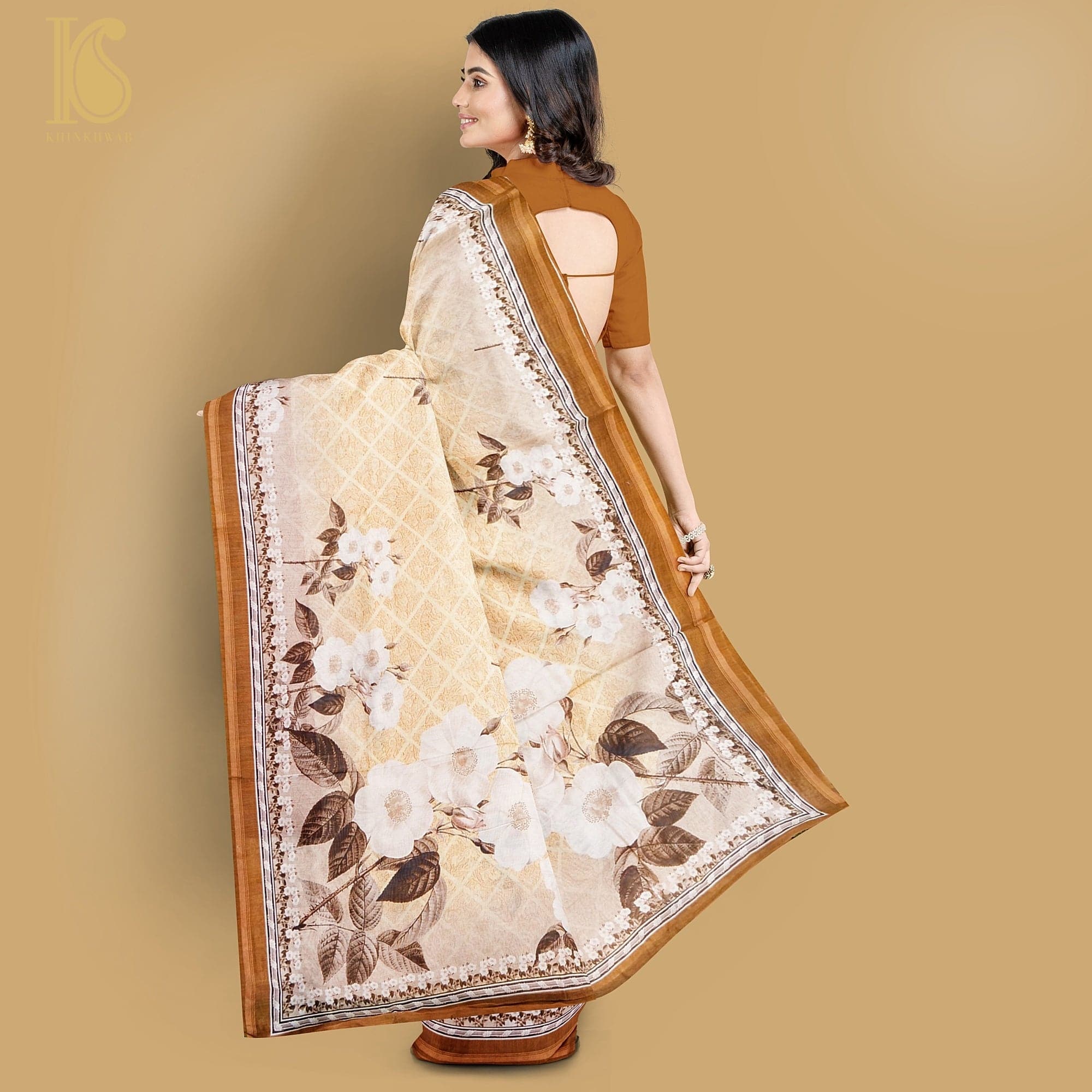 Cotton Floral Print Saree