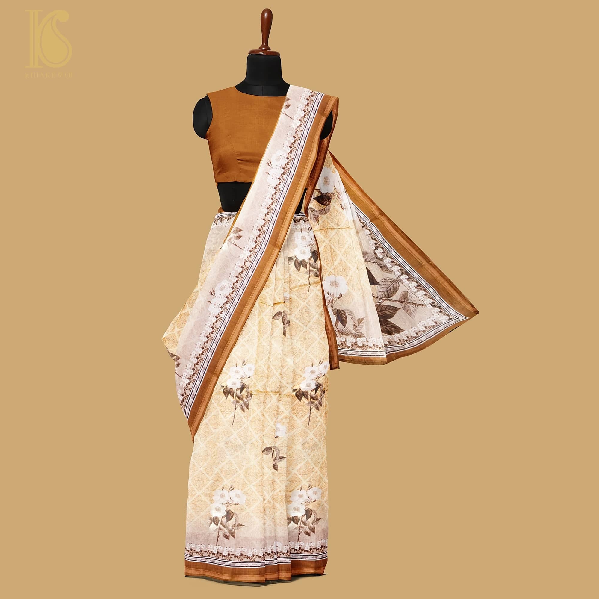 Cotton Floral Print Saree