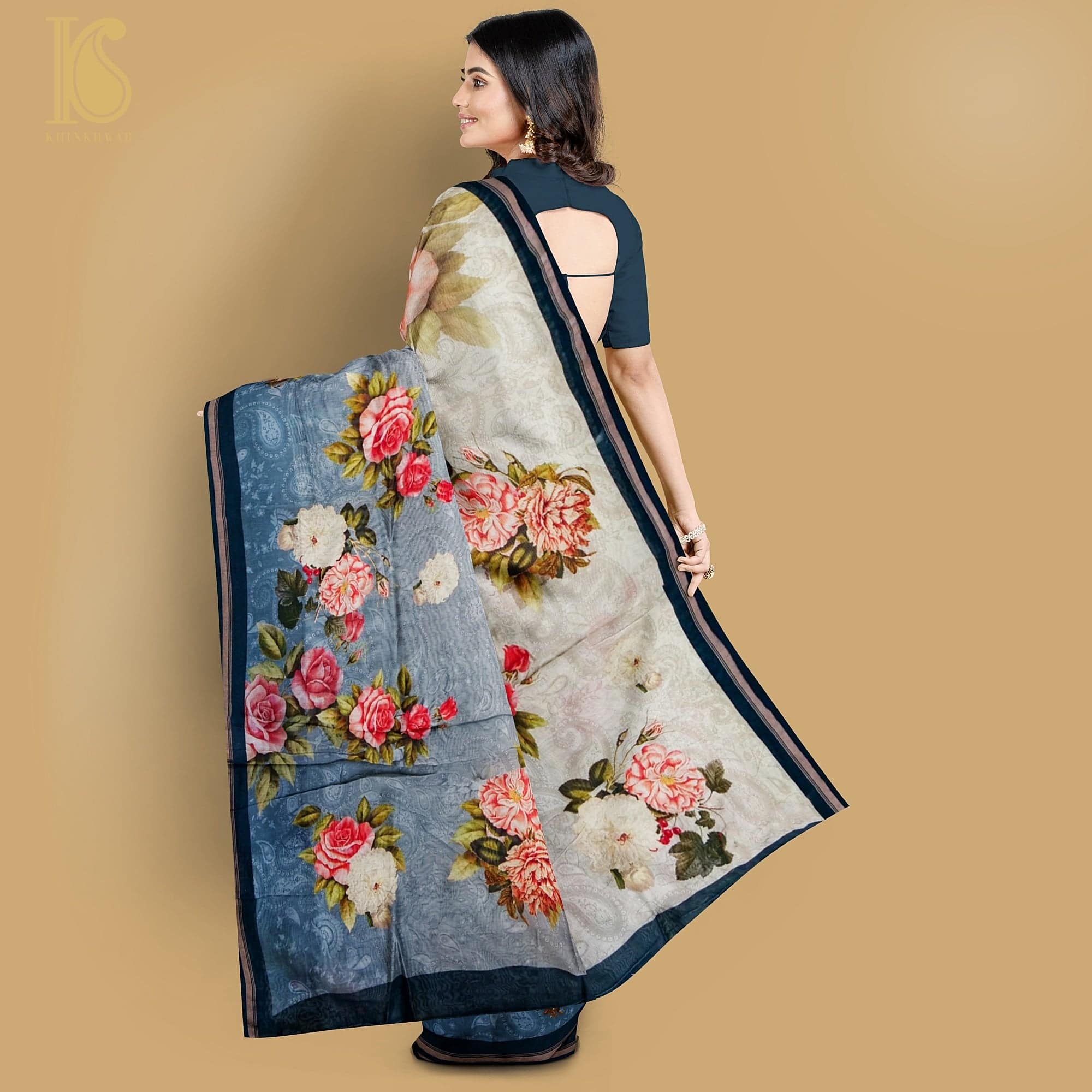 Cotton Floral Print Saree