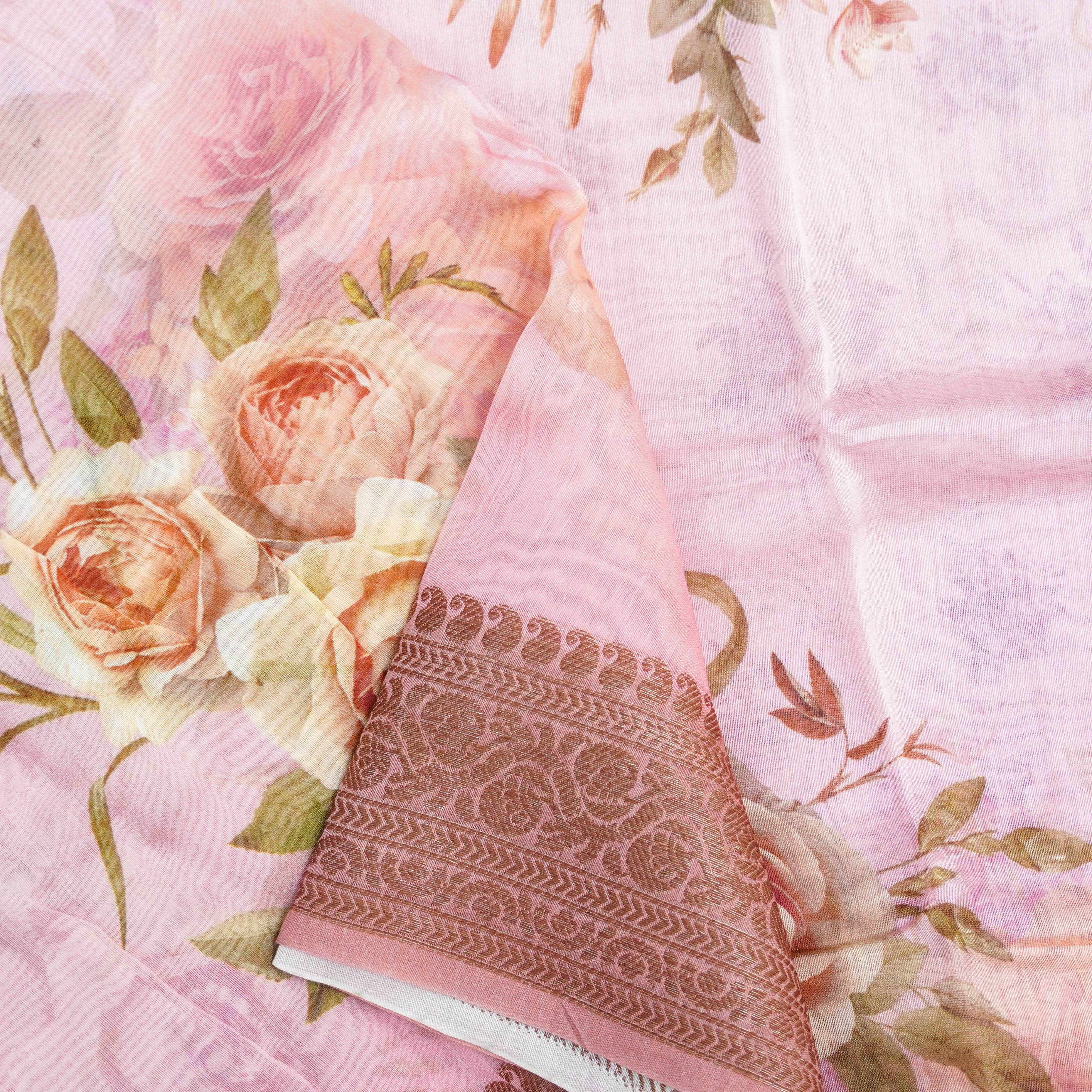 Cotton Floral Print Saree
