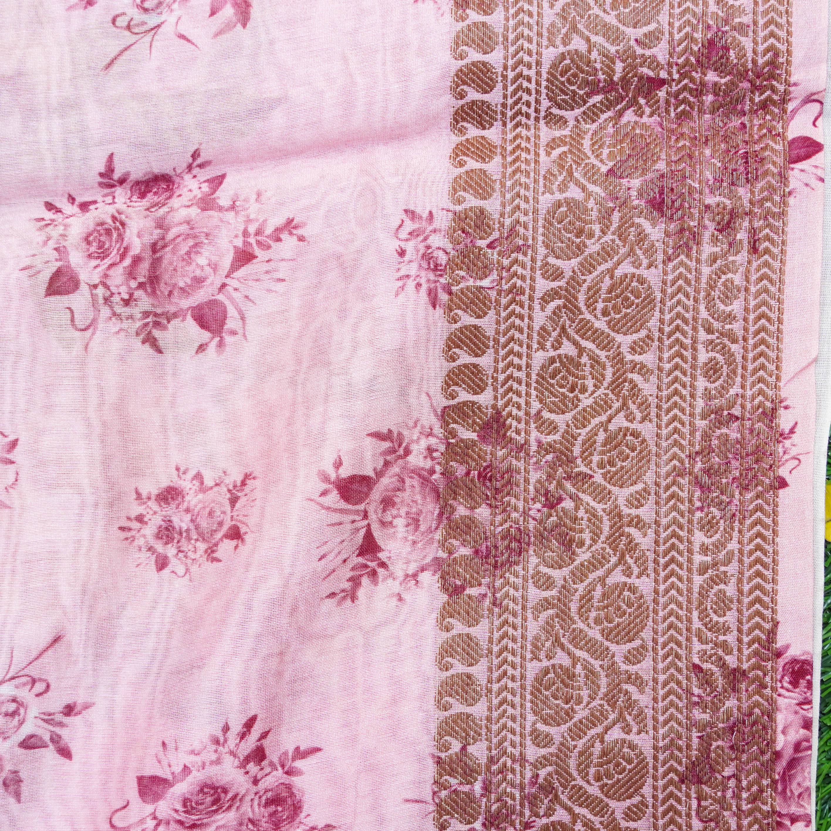 Cotton Floral Print Saree