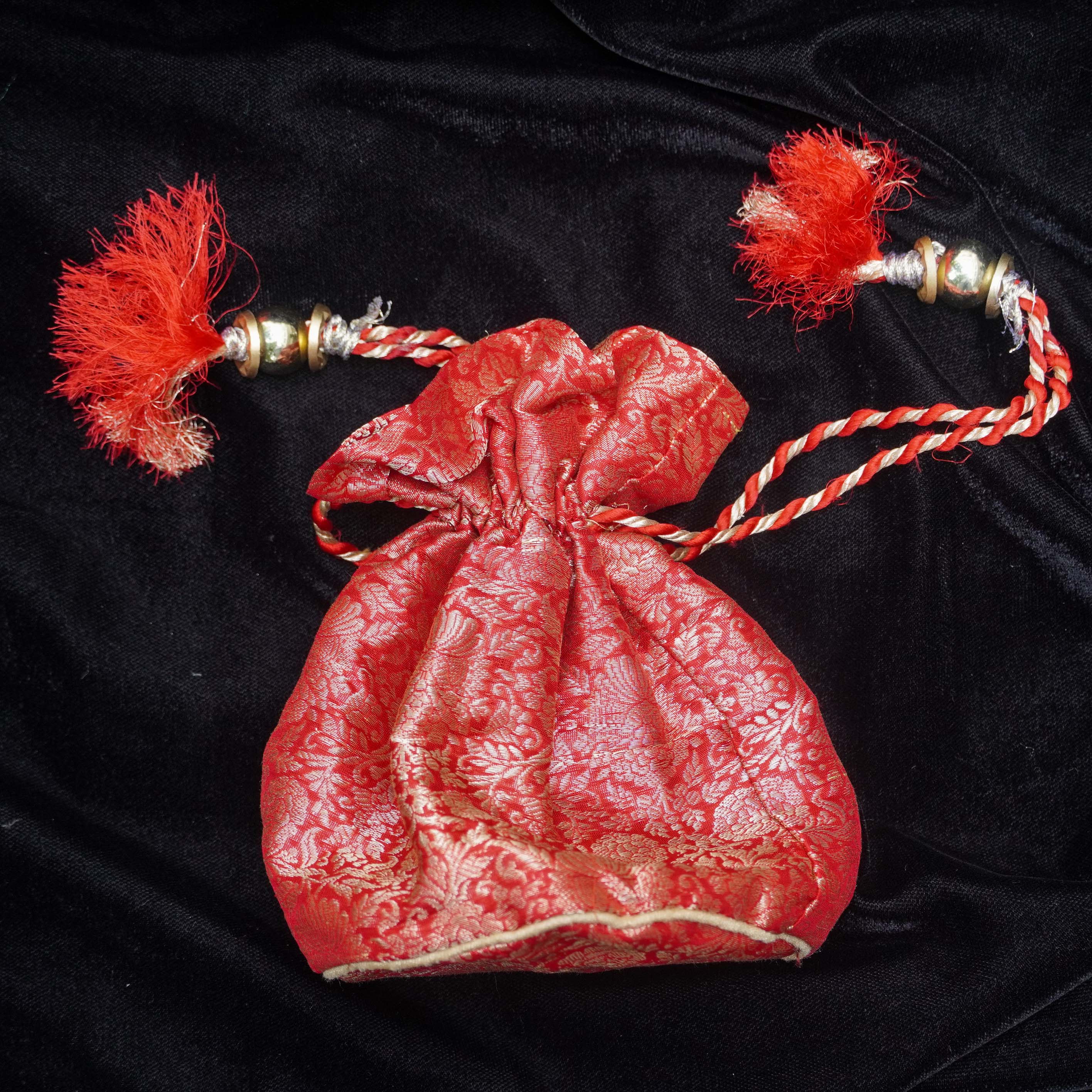 Pure Banarasi Katan Silk Potlis