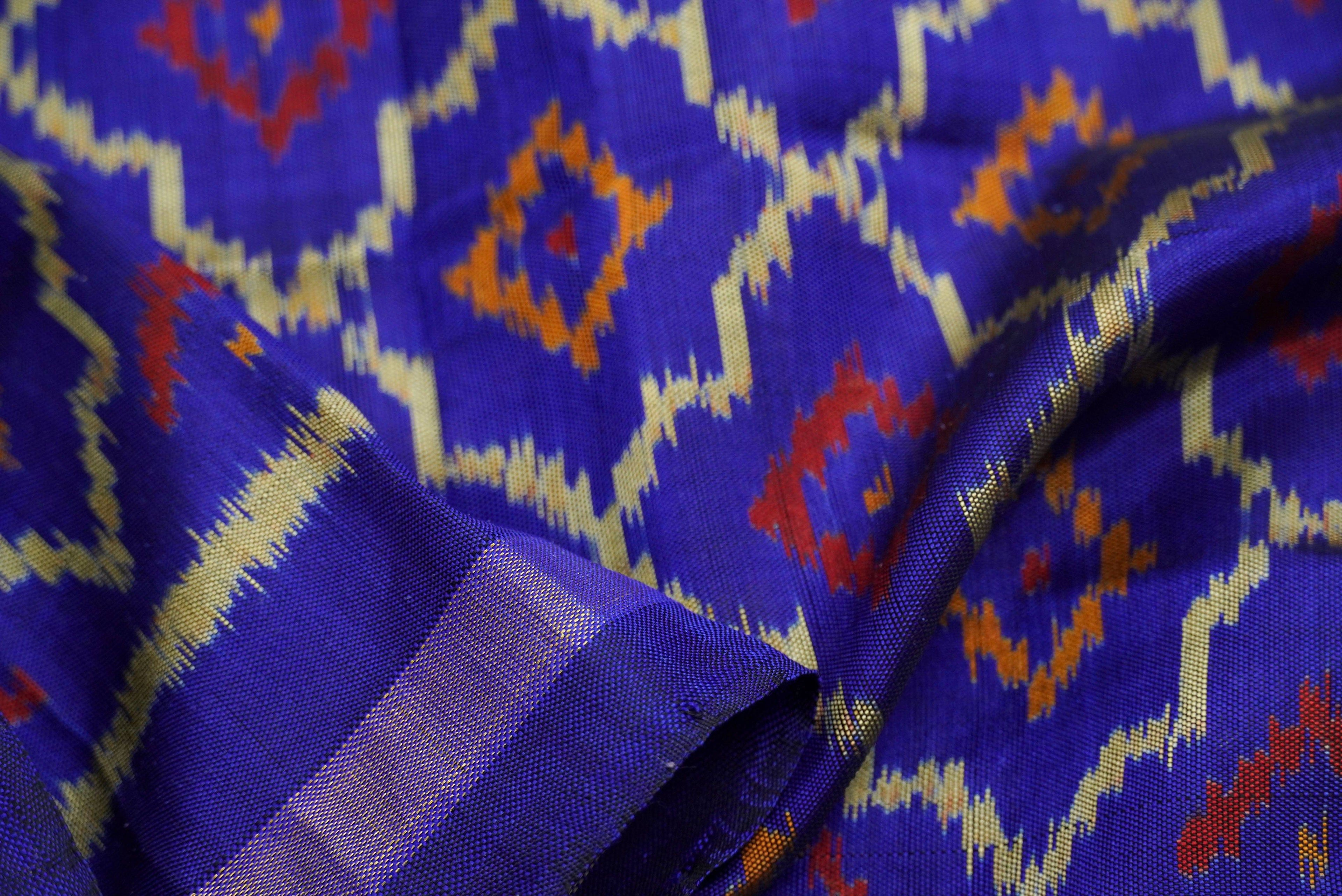 Blue Pure Silk Handloom Dupatta