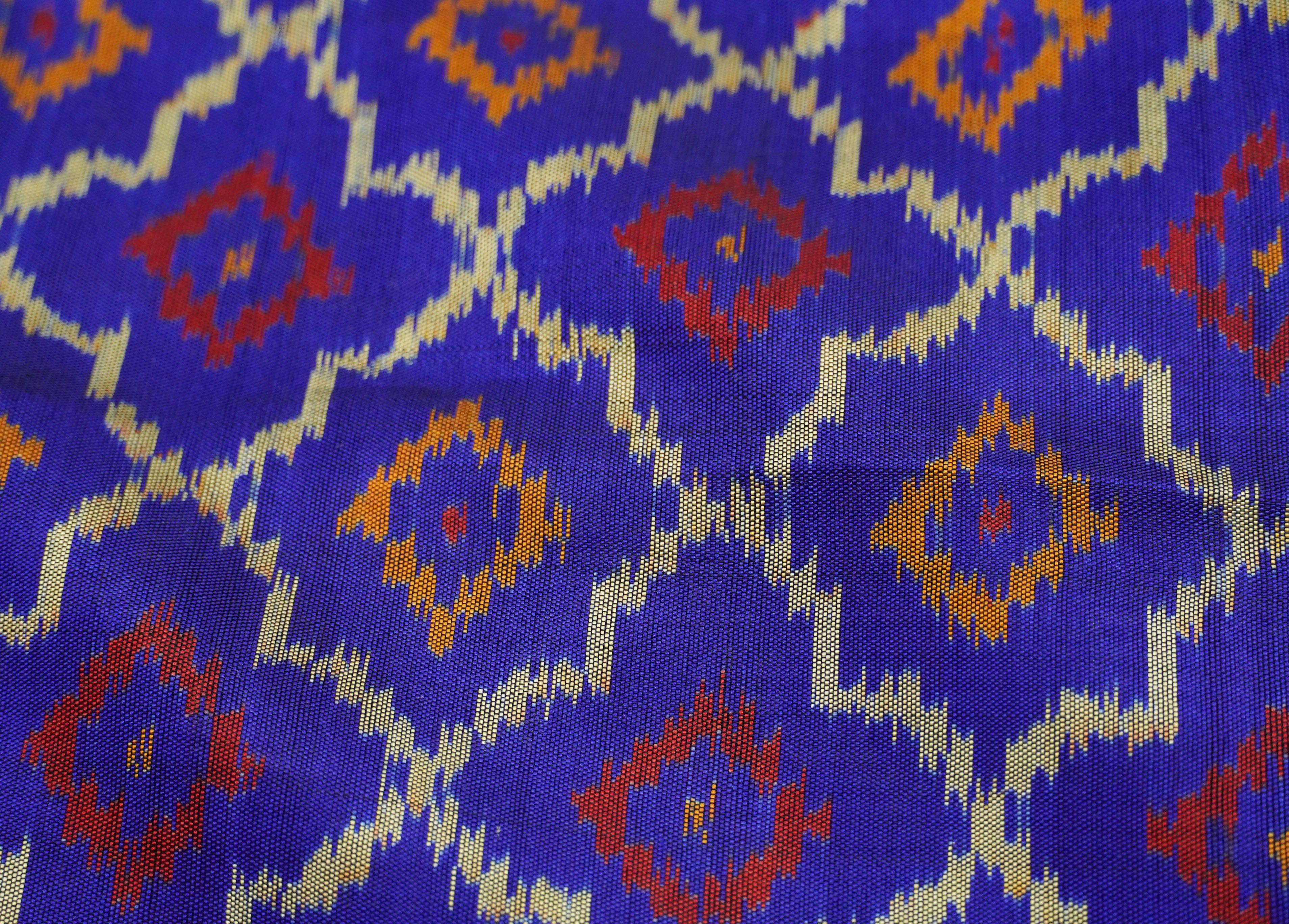 Blue Pure Silk Handloom Dupatta