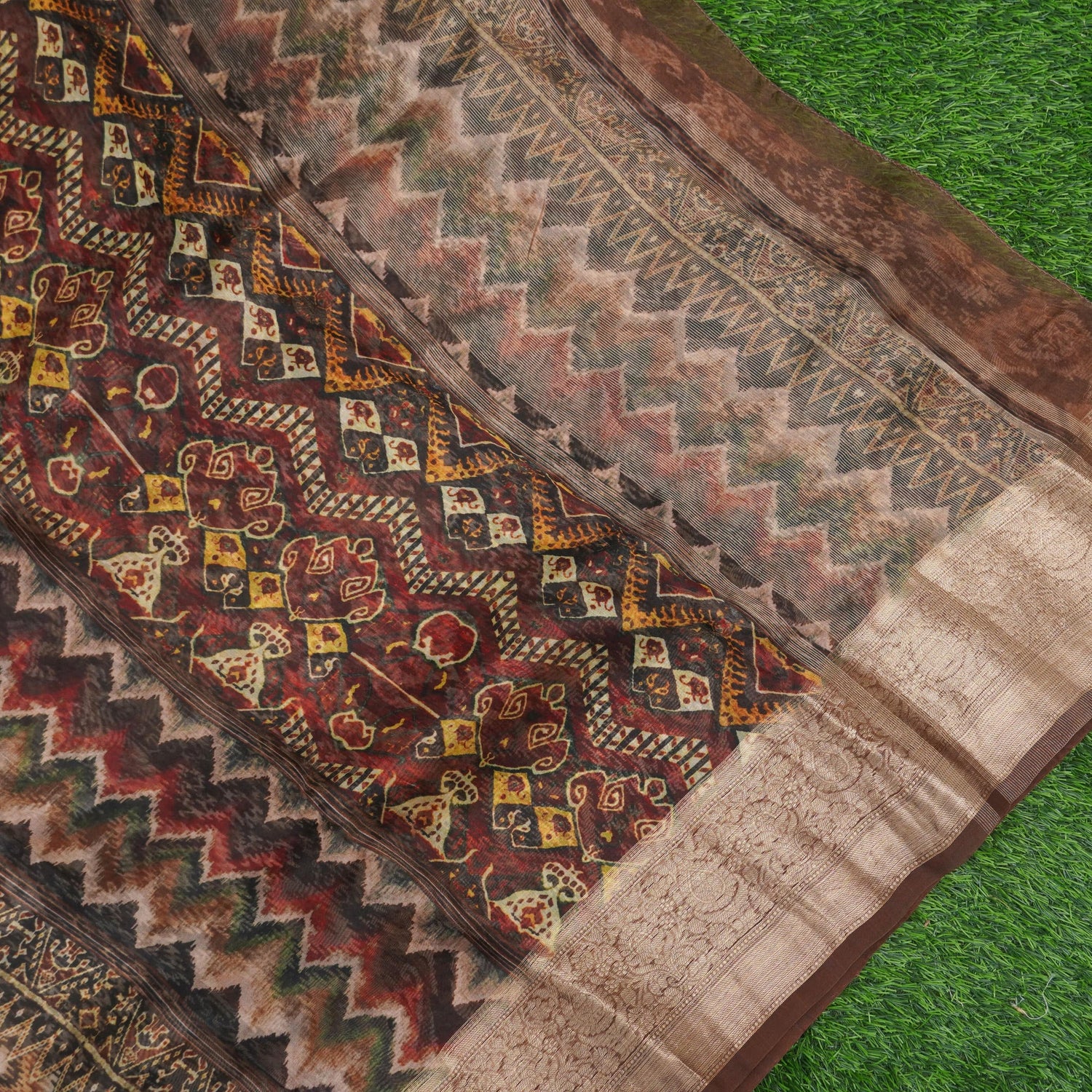Organza Silk Print Saree