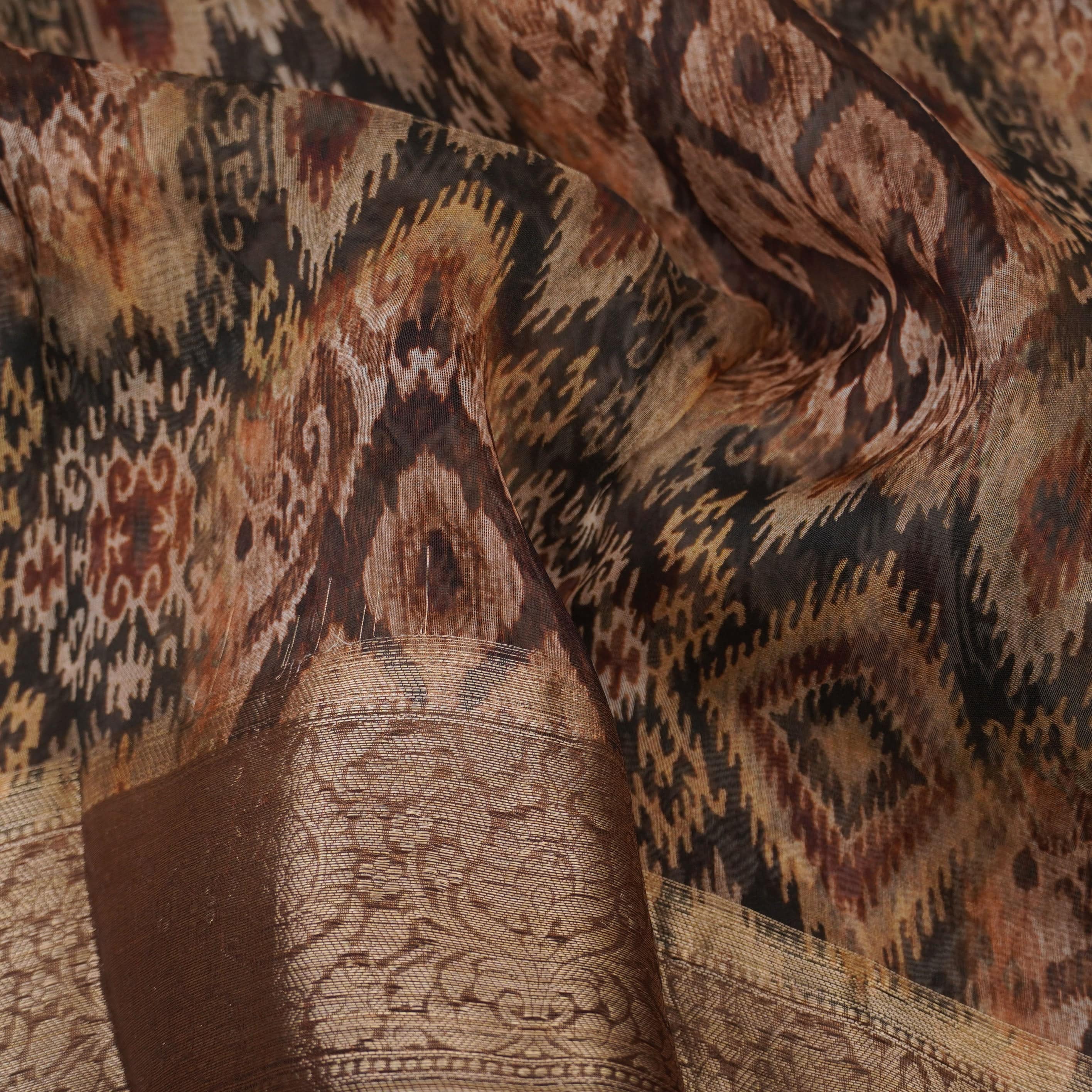 Organza Silk Print Saree