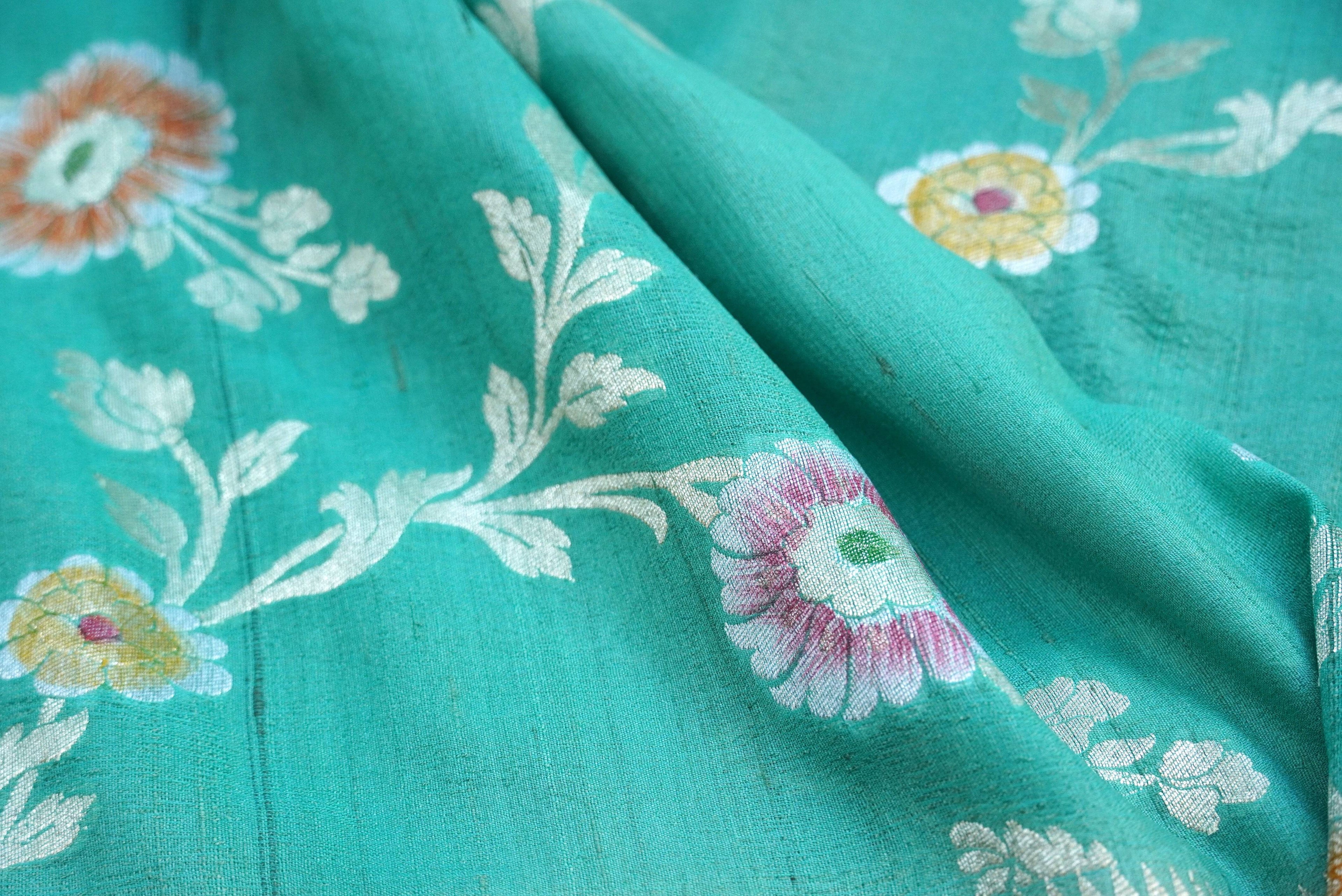 Handloom Banarasi Tussar Silk Saree