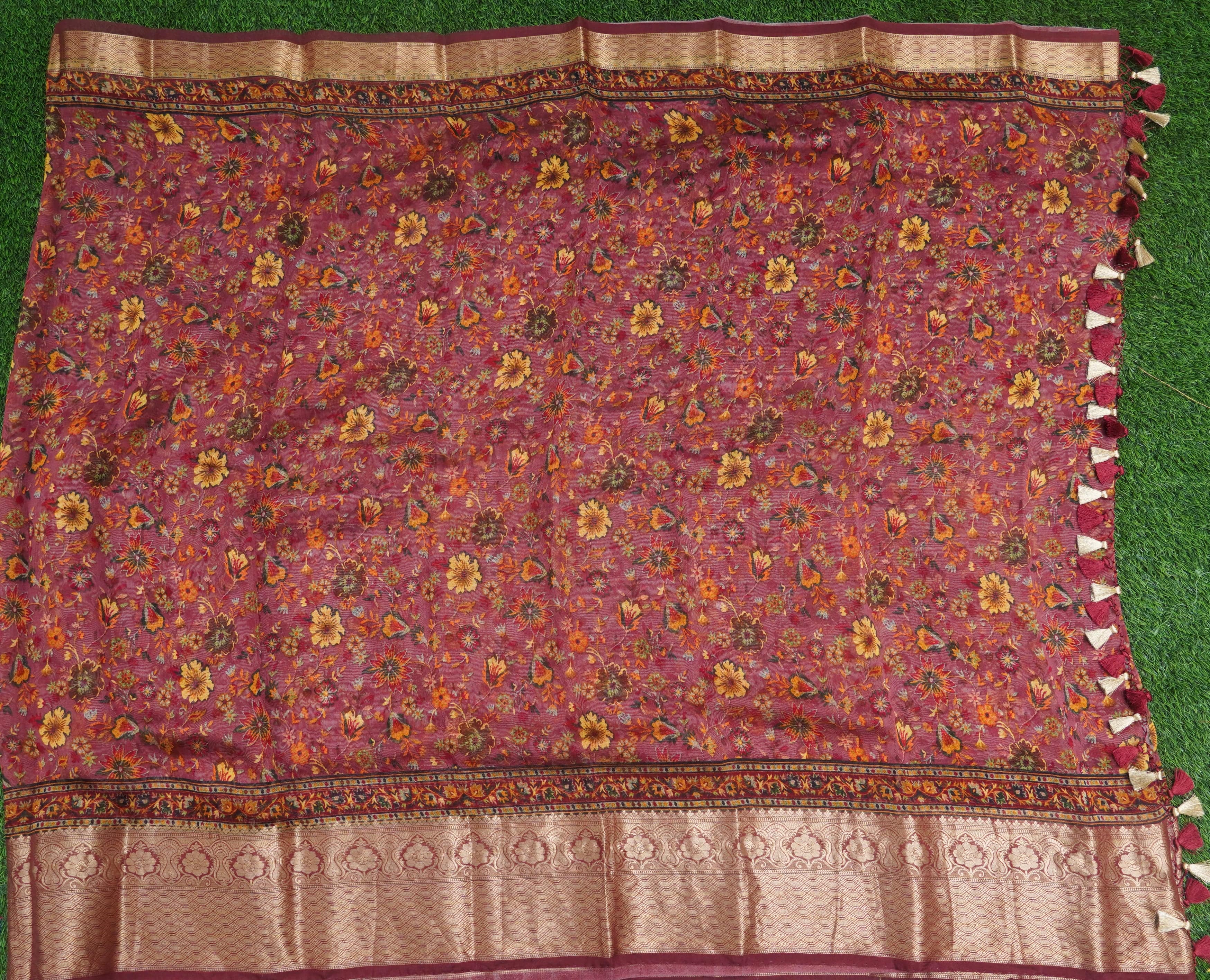 Organza Silk Print Saree