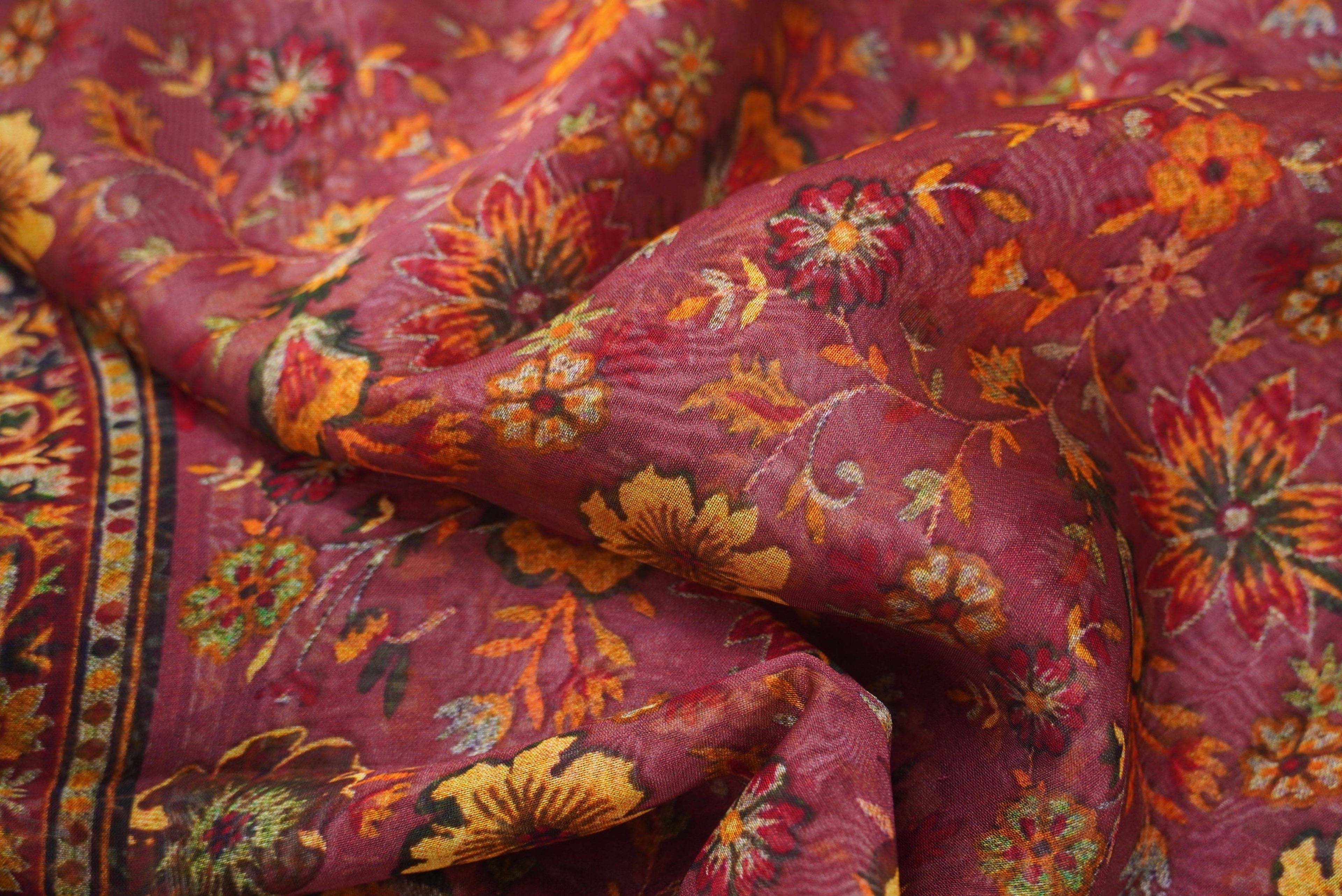 Organza Silk Print Saree