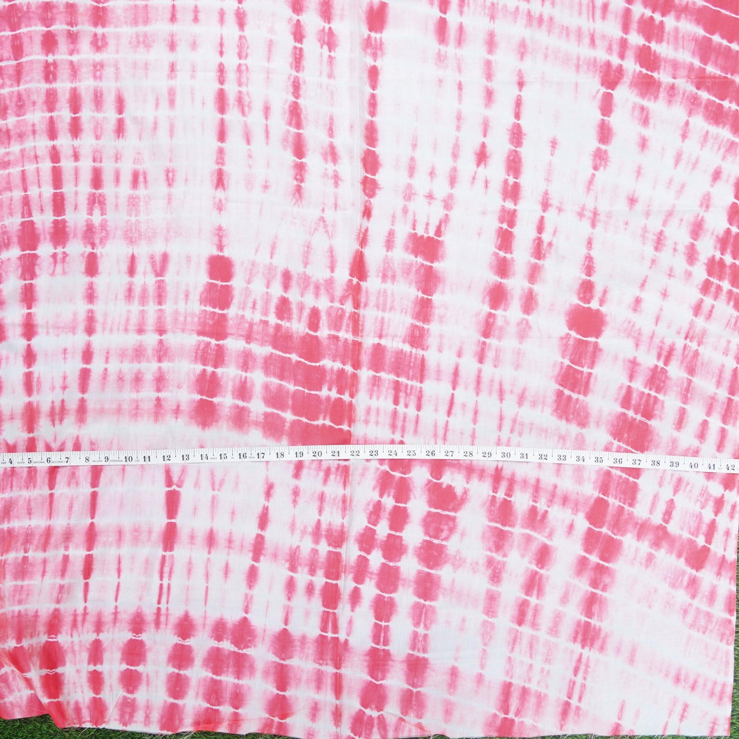 Pink Pure Silk Shibori Fabric