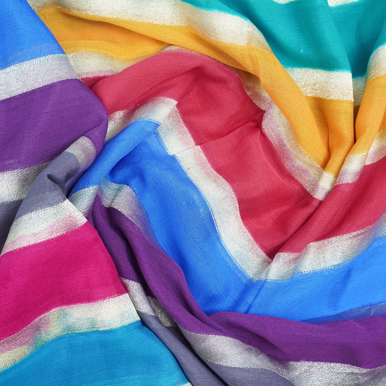 Georgette Handloom Stripes Banarasi Rangkat Saree