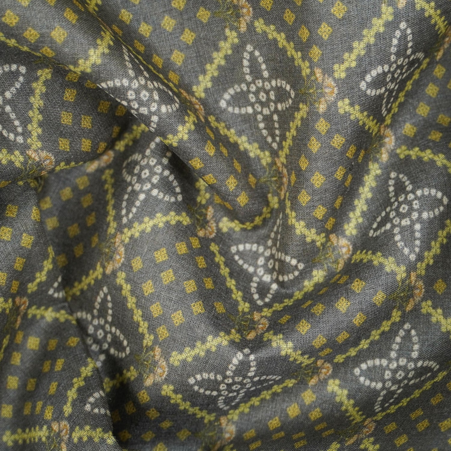 Pure Tussar Georgette Silk Print Fabric